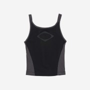 (W) Mischief Rhombus Color Blocked Sleeveless Black