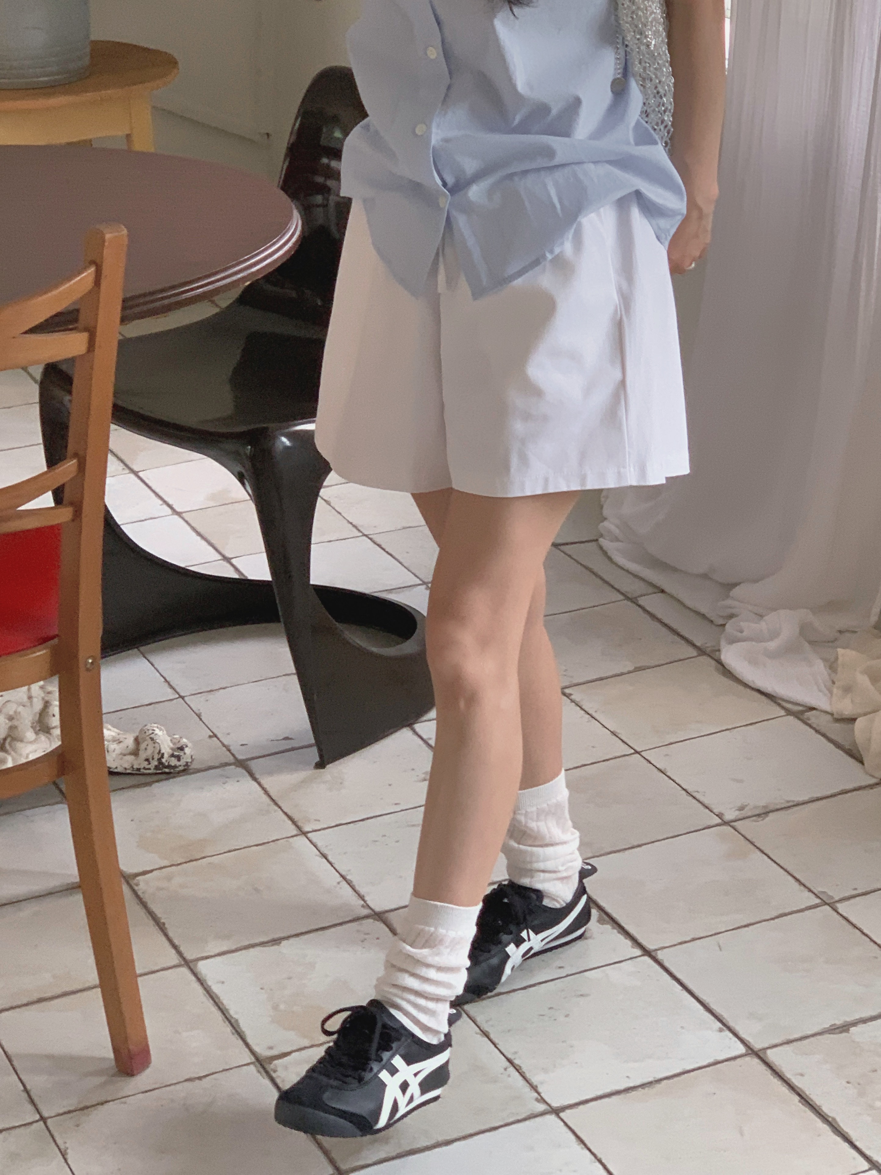 Onitsuka Tiger Mexico 66 Black White 착용 스타일 - 4