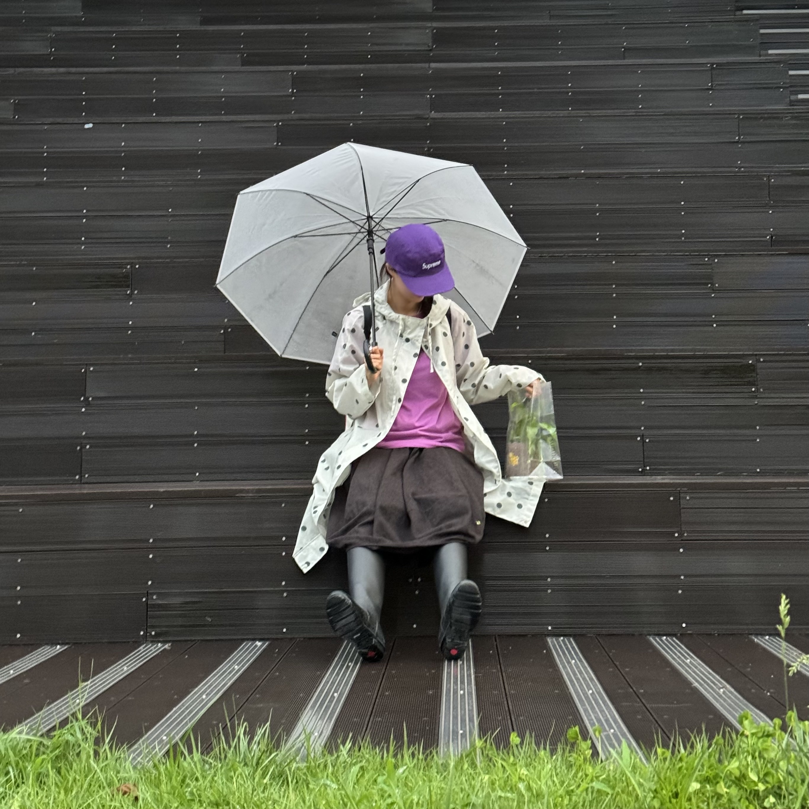 Supreme Washed Chino Twill Camp Cap Purple - 24SS, (W) Hunter Original Tall Rain Boots Black 착용 스타일 - 2