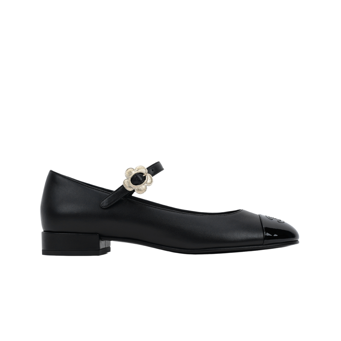 (W) 샤넬 메리 제인 램스킨 페이턴트 카프스킨 & 블랙((W) Chanel Mary Jane Lambskin Patent Calfskin & Black)