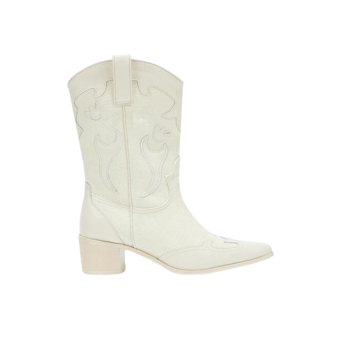(W) 다이닛 웨스턴 미들 부츠 아이보리((W) Deinet Western Middle Boots in Ivory)
