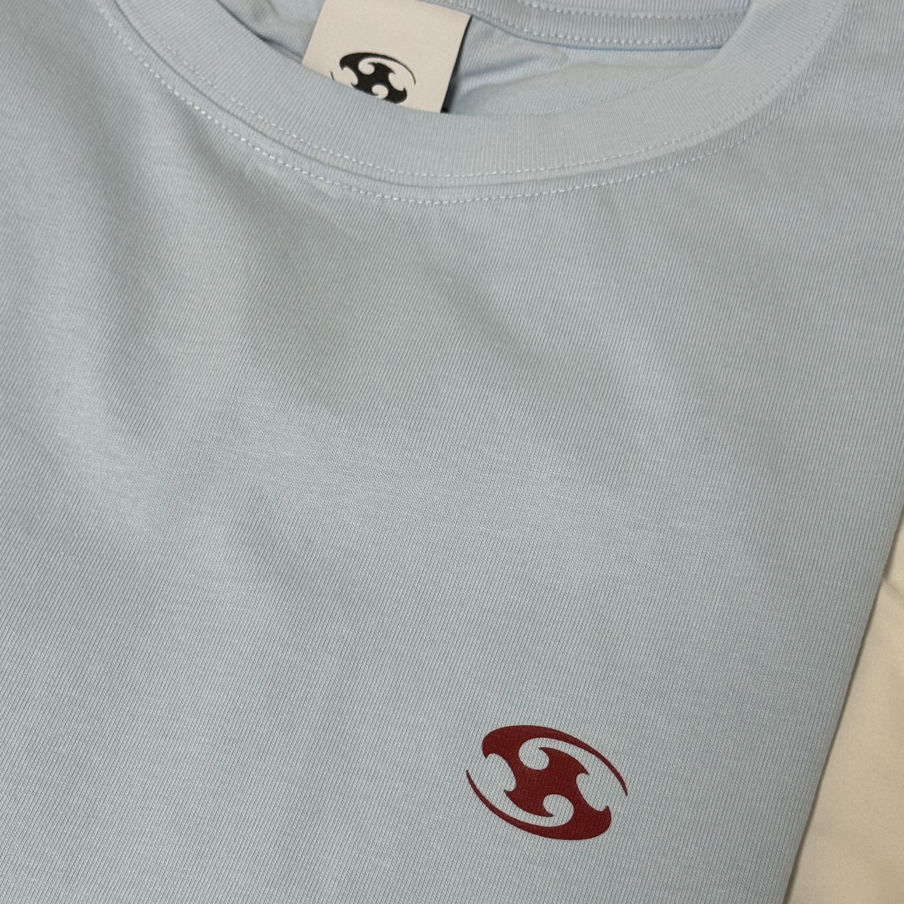 Sansan Gear Logo T-Shirt Sky Blue - 24SS 착용 스타일 - 1