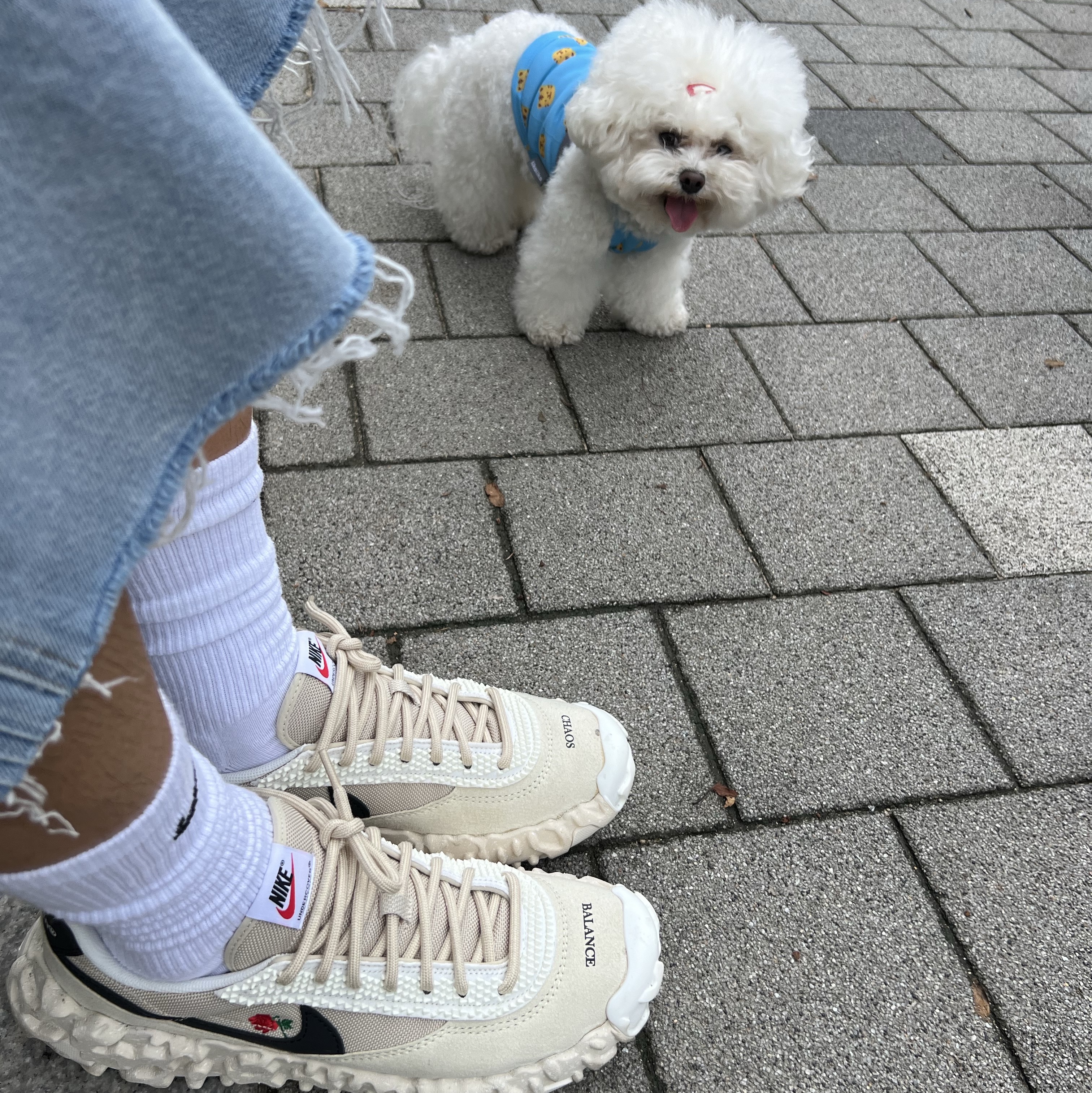 Nike x Undercover Overbreak SP Overcast, Levi's x Erl Overall Shorts Indigo 착용 스타일 - 1