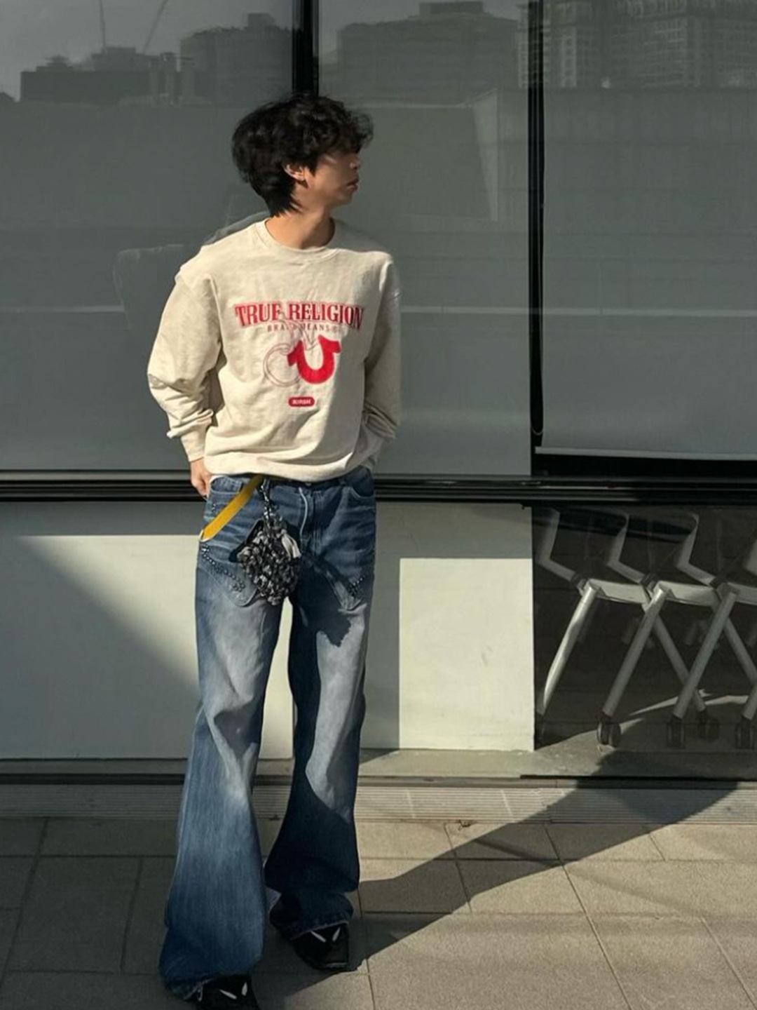 True Religion Denim Field Pants Indigo, True Religion Safety Denim Pants Indigo 착용 스타일 - 5
