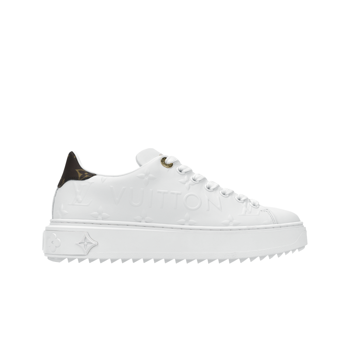 (W) 루이비통 타임 아웃 스니커즈 모노그램 화이트((W) Louis Vuitton Time Out Sneakers Monogram White)