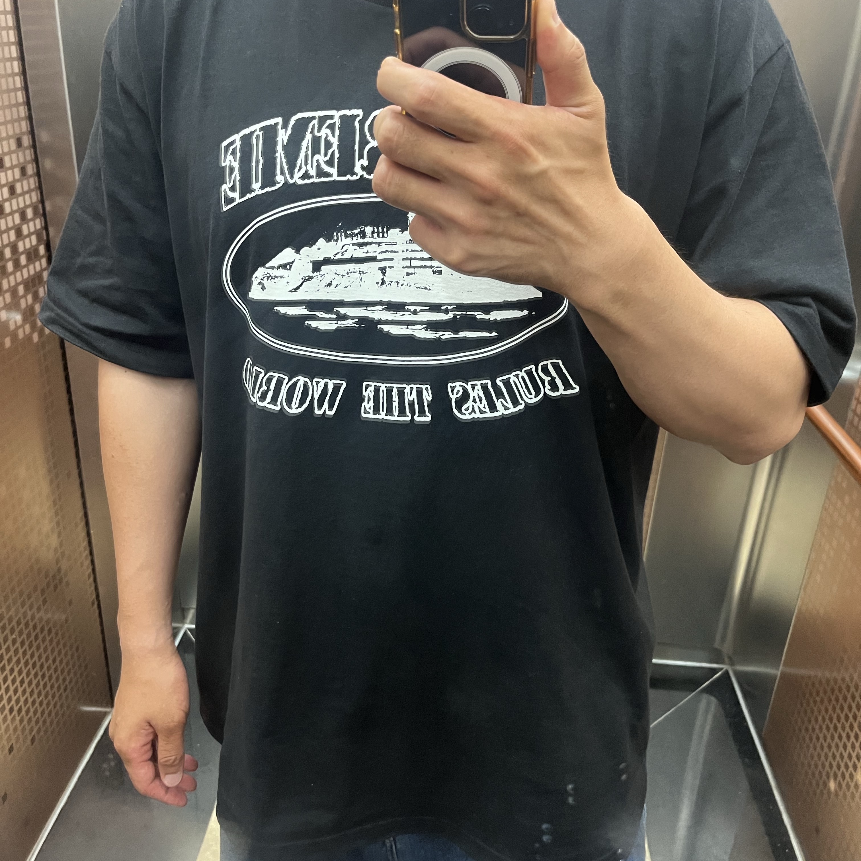 Supreme x Corteiz Rules The World T-Shirt Black - 23FW 착용 스타일