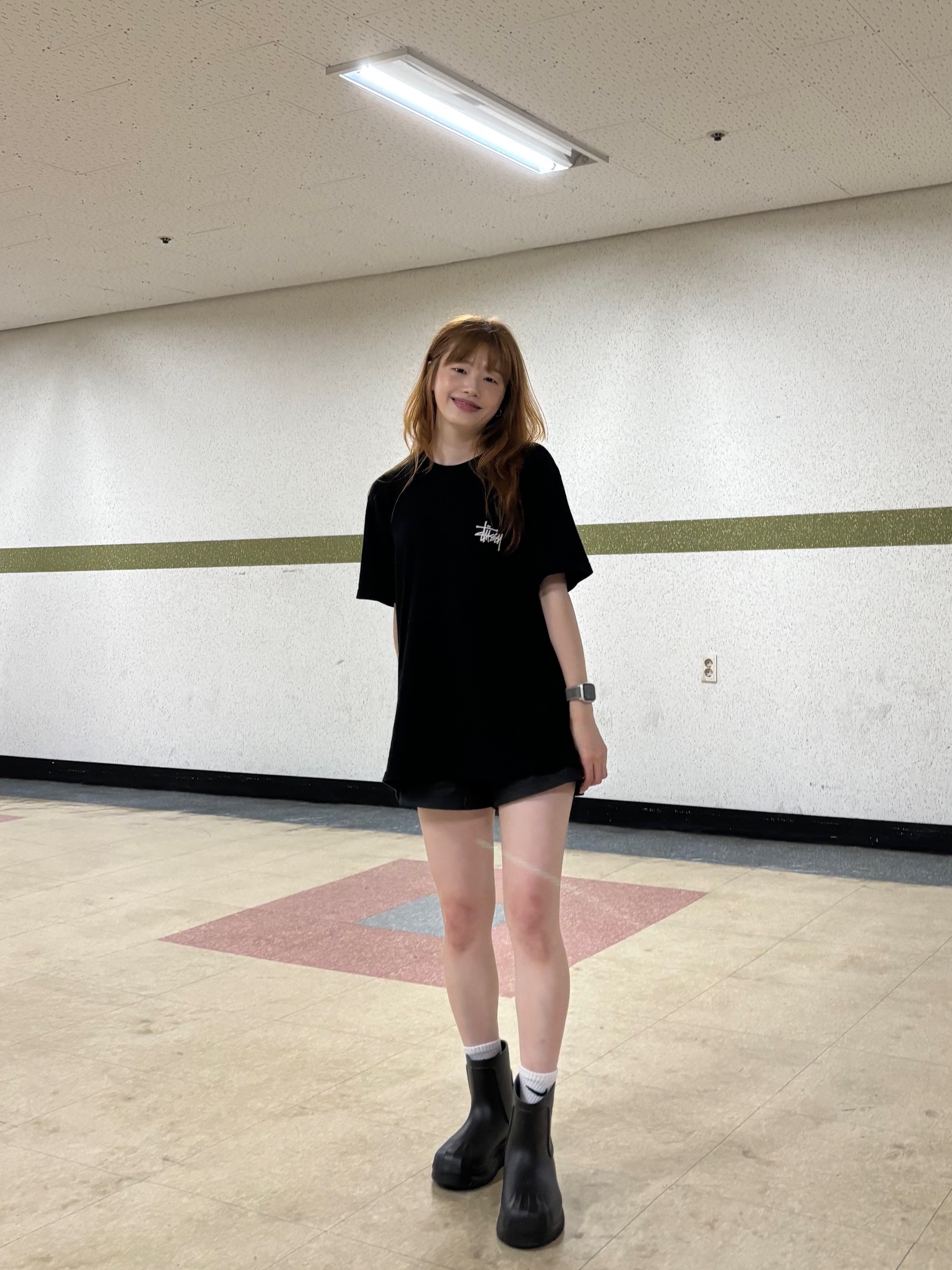 Stussy Basic Stussy T-Shirt Black 2024, 2025, (W) Adidas Adifom Superstar Boot Black 착용 스타일 - 2