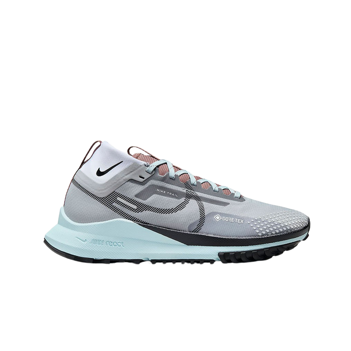 (W) 나이키 리액트 페가수스 트레일 4 고어텍스 라이트 스모크 그레이 블랙((W) Nike React Pegasus Trail 4 Gore-Tex Light Smoke Grey Black)