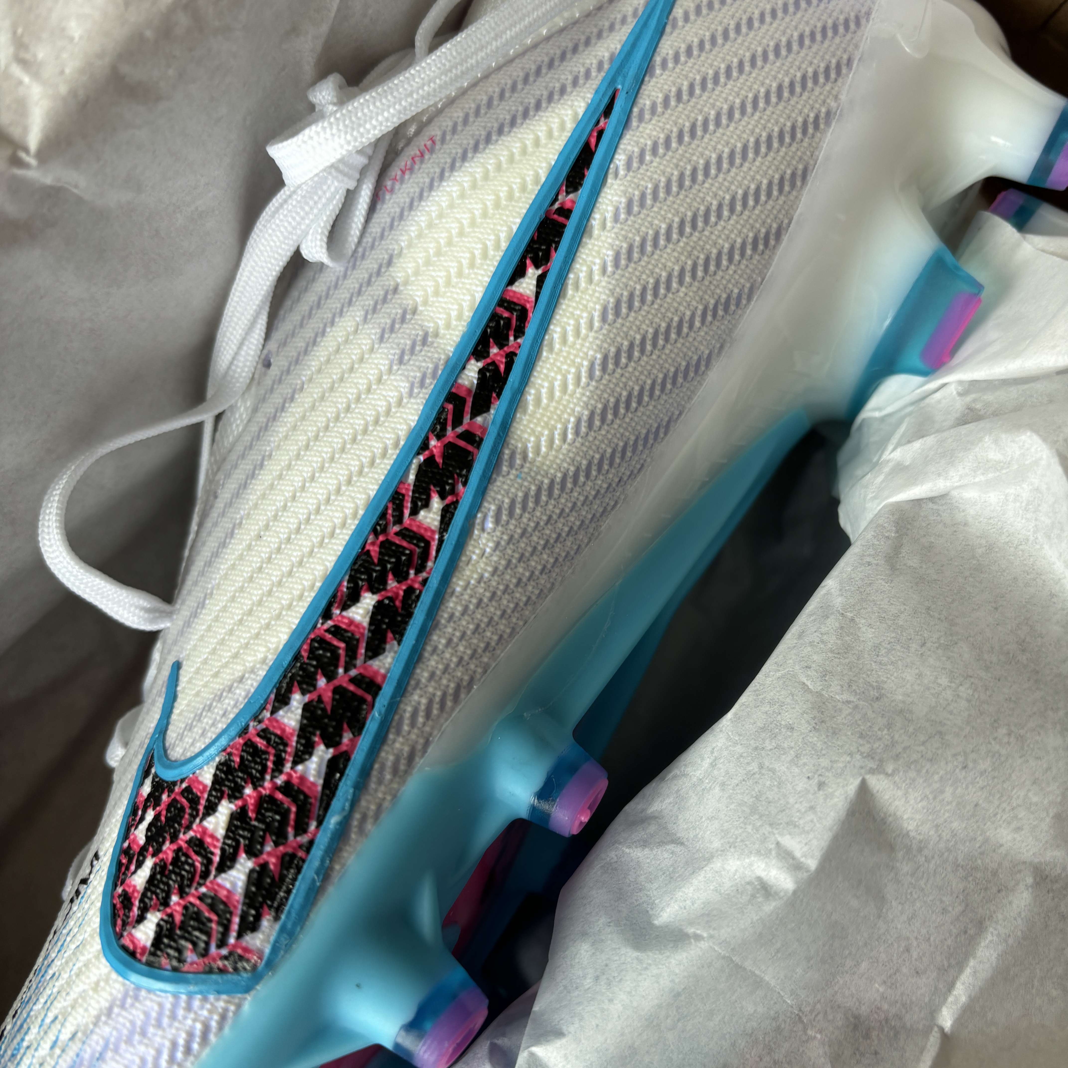 Nike Zoom Mercurial Vapor 15 Elite AG Pro White Baltic Blue 착용 스타일
