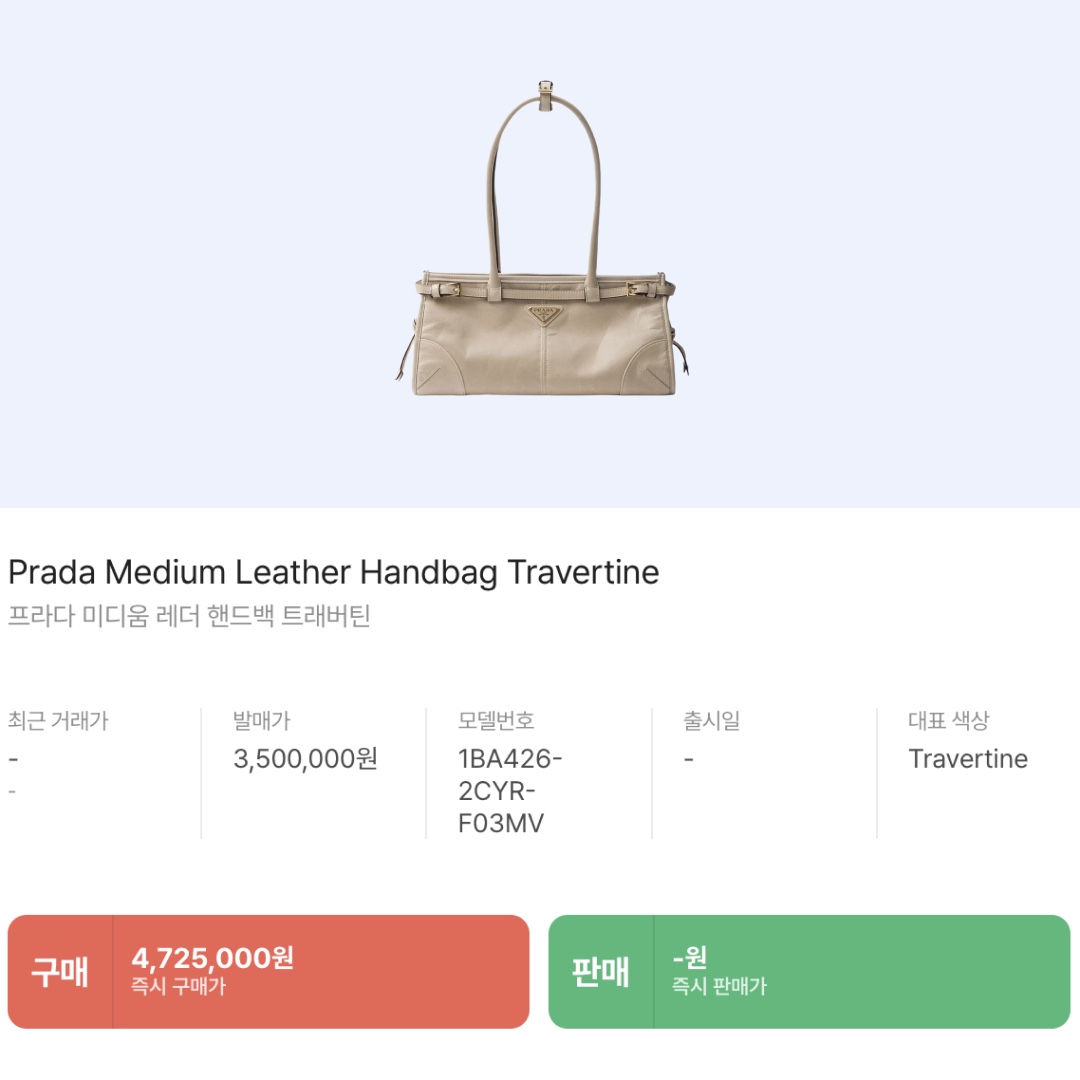 Prada Medium Leather Handbag Travertine 착용 스타일 - 2