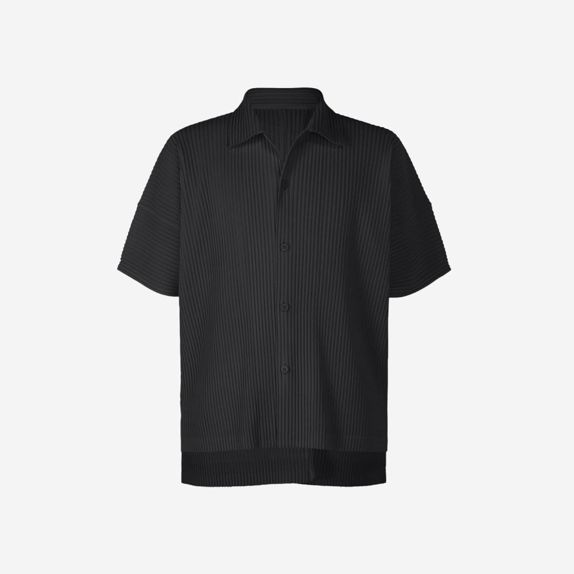 Homme Plisse Issey Miyake MC July Short Sleeve Shirt Black 상세 이미지 1