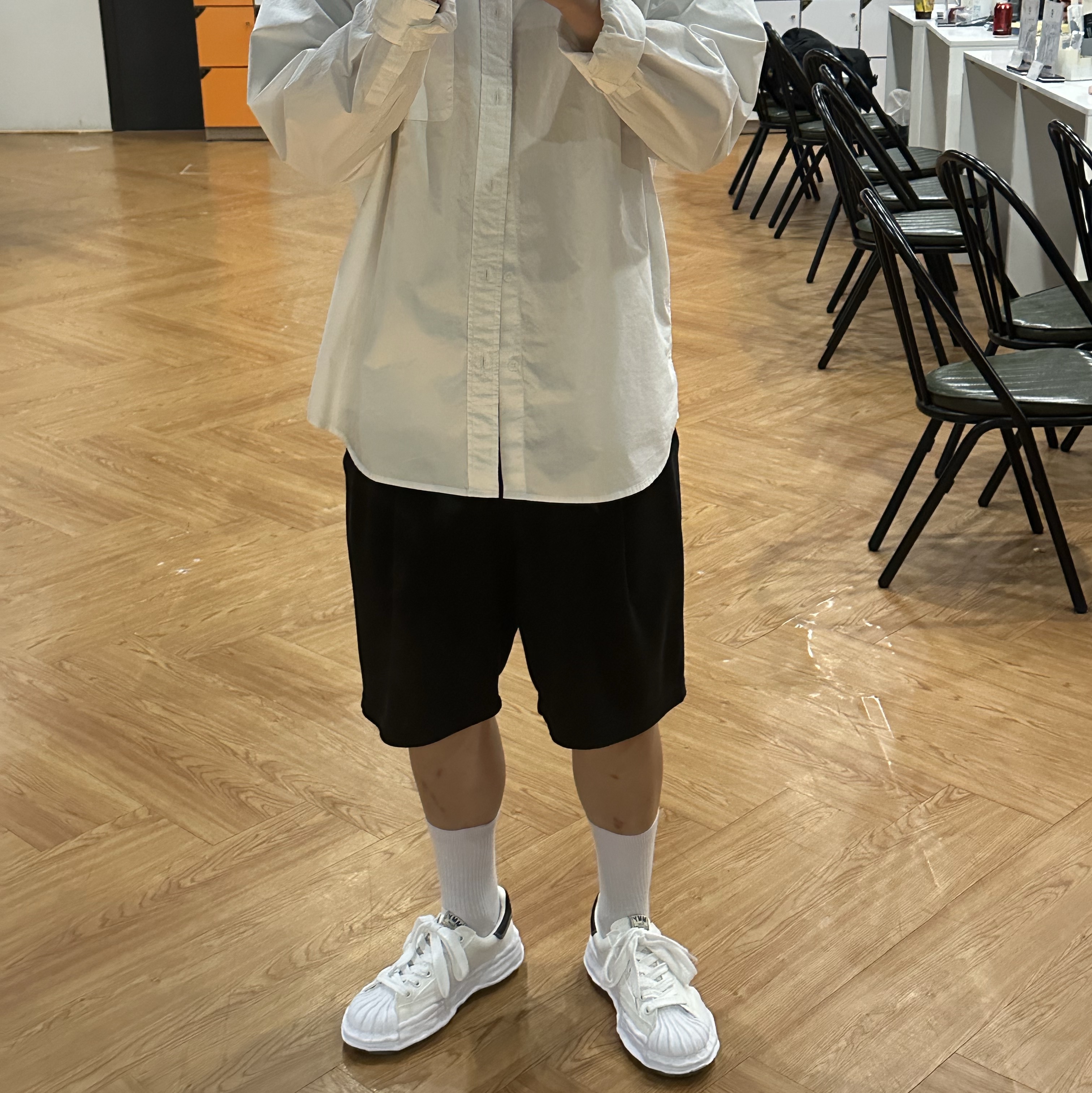 Maison Mihara Yasuhiro Blakey OG Sole Canvas Low-top Sneakers White 착용 스타일