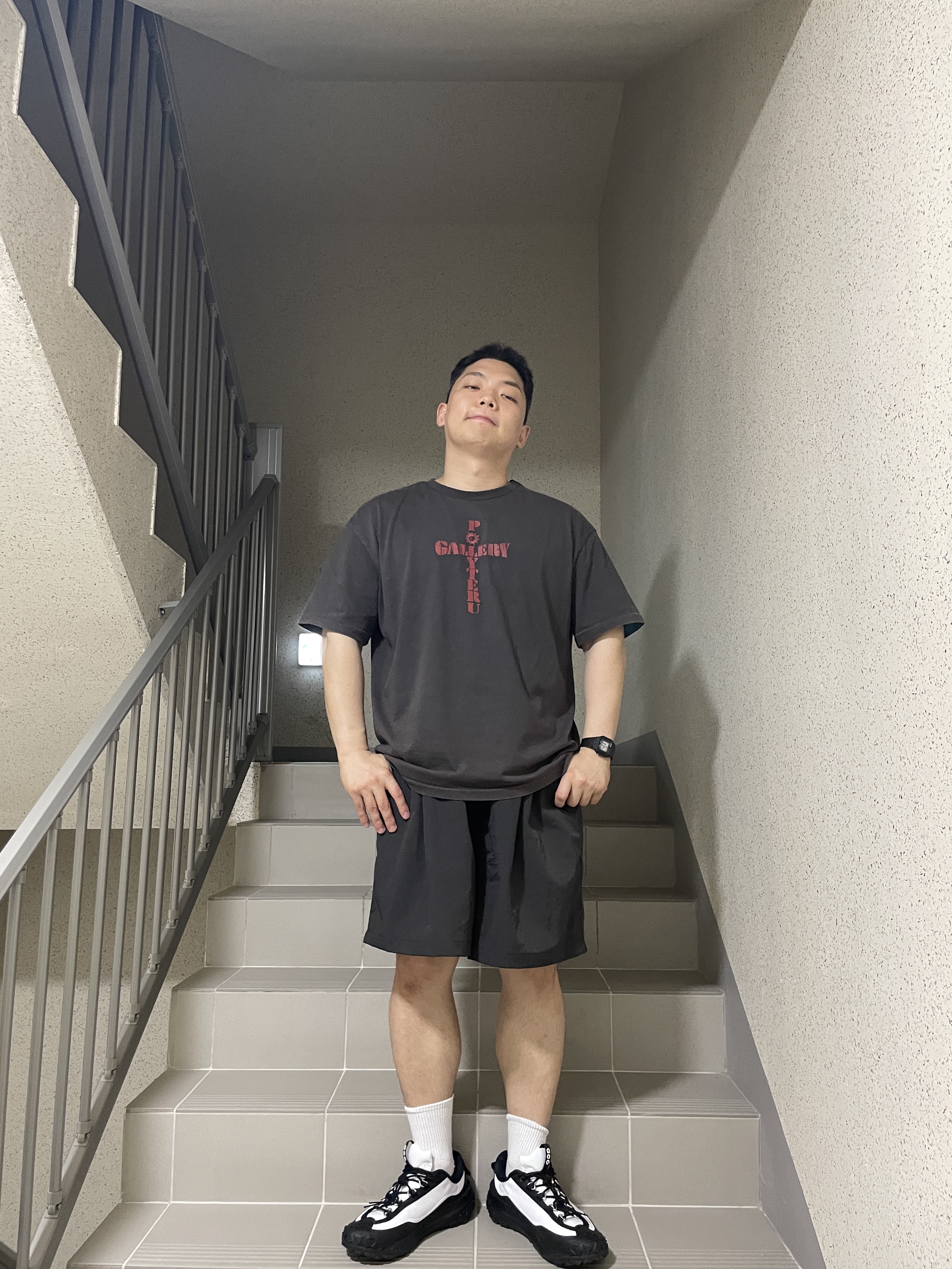 Nike x Comme des Garcons Homme Plus ACG Mountain Fly 2 Low Black White 착용 스타일 - 3