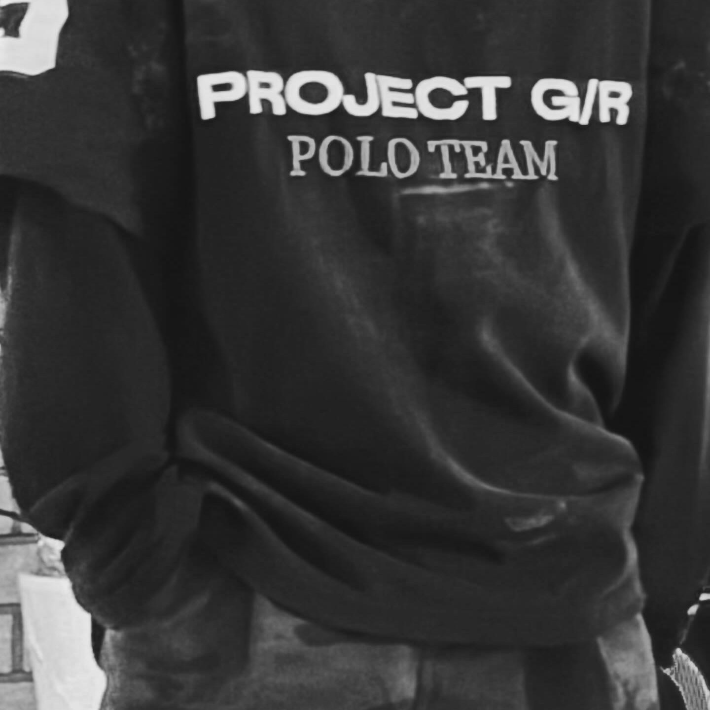 Project G/R Polo Parody Shirts Navy, Karactor Cargo Bermuda Shorts Camo 착용 스타일 - 2