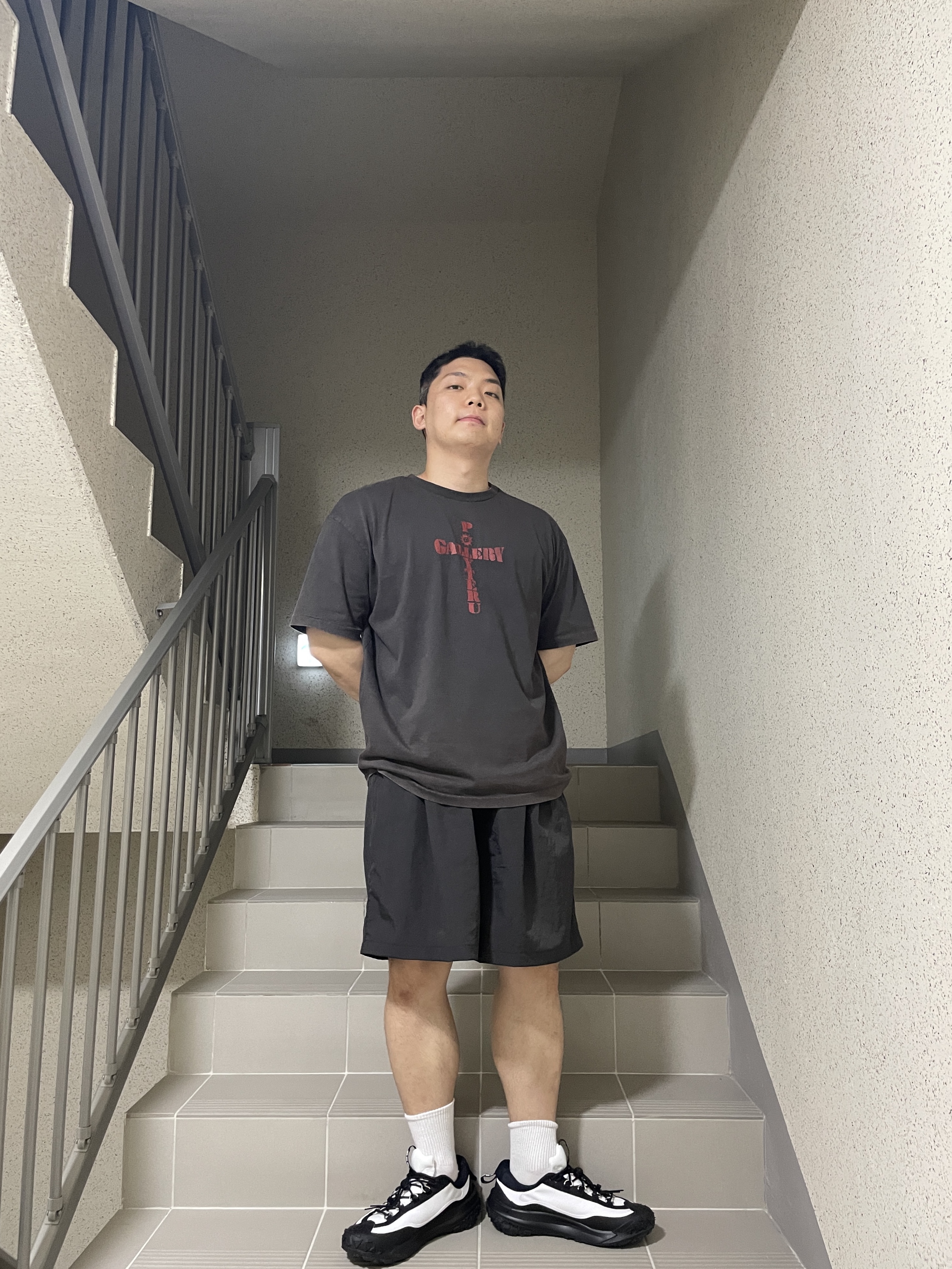 Nike x Comme des Garcons Homme Plus ACG Mountain Fly 2 Low Black White 착용 스타일 - 2