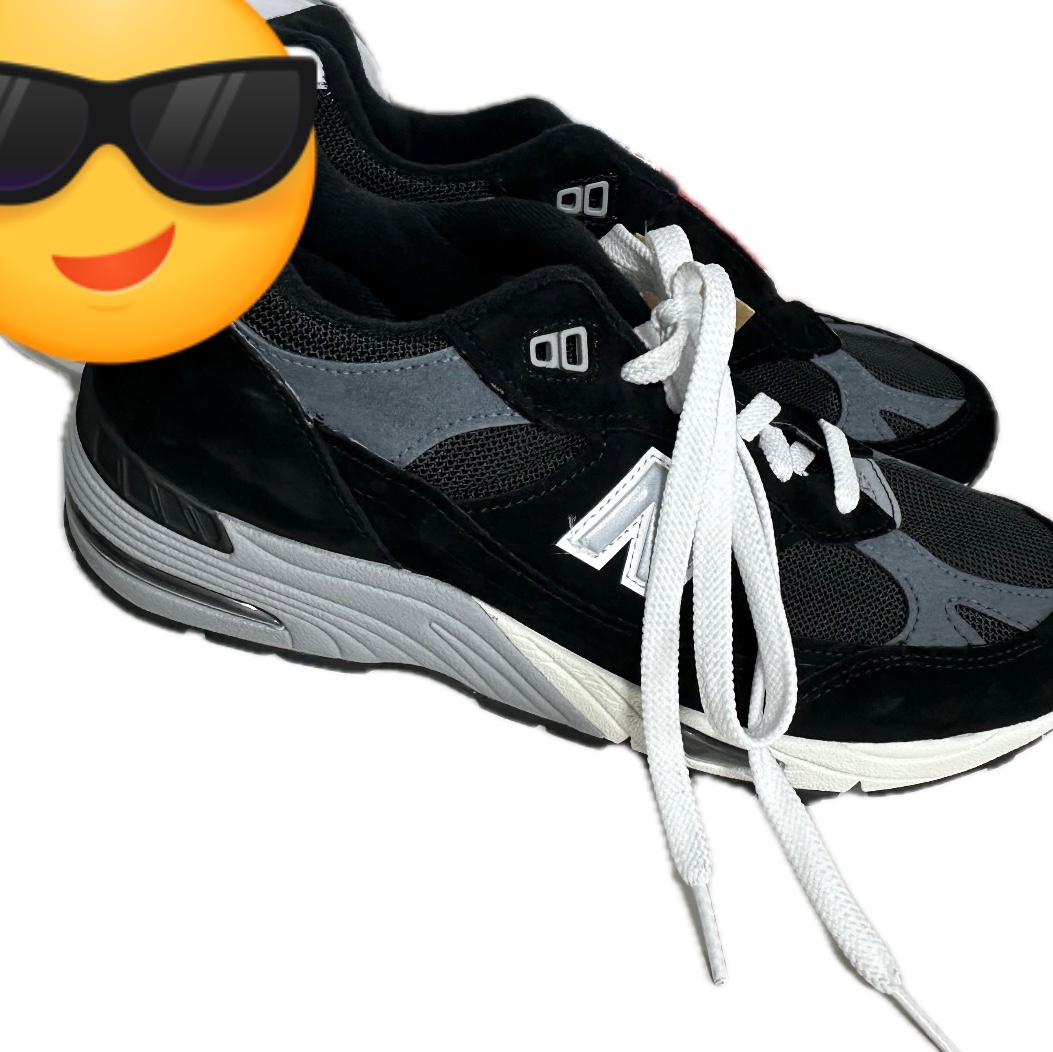 New Balance 991 Made in UK Black Silver 착용 스타일