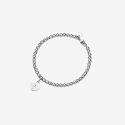 Tiffany & Co. Return to Tiffany Heart Tag Bead Bracelet 4mm Sterling Silver with Diamonds