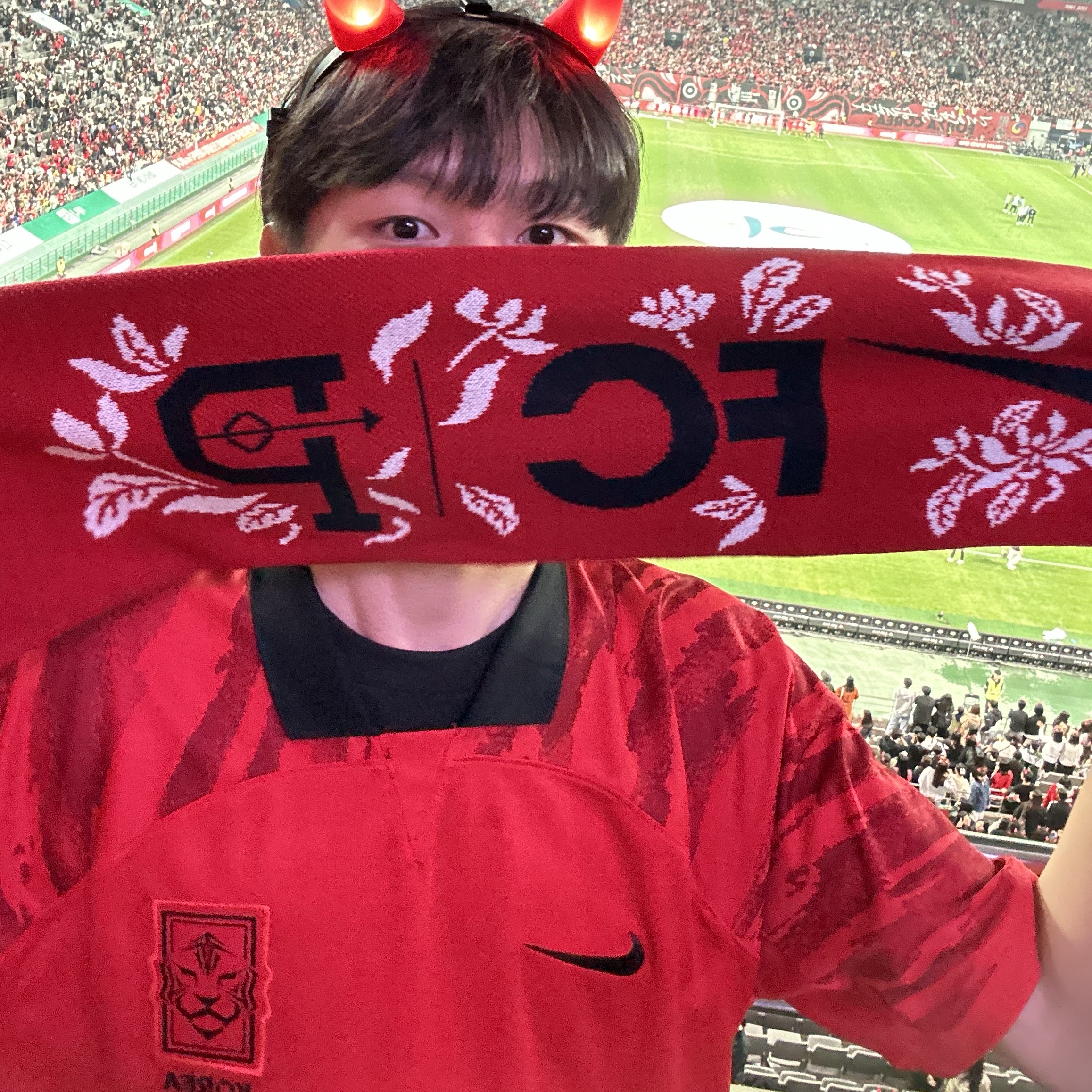 Nike Korea Dri-Fit Stadium Home SS Jersey Global Red - Asia (Non Marking Ver.) 착용 스타일