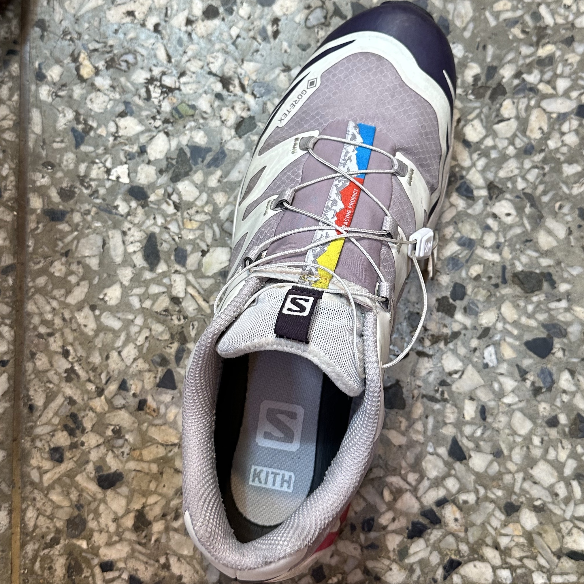 Salomon x Kith XT-6 Gore-Tex Quail Moonscape Vanilla Ice 착용 스타일