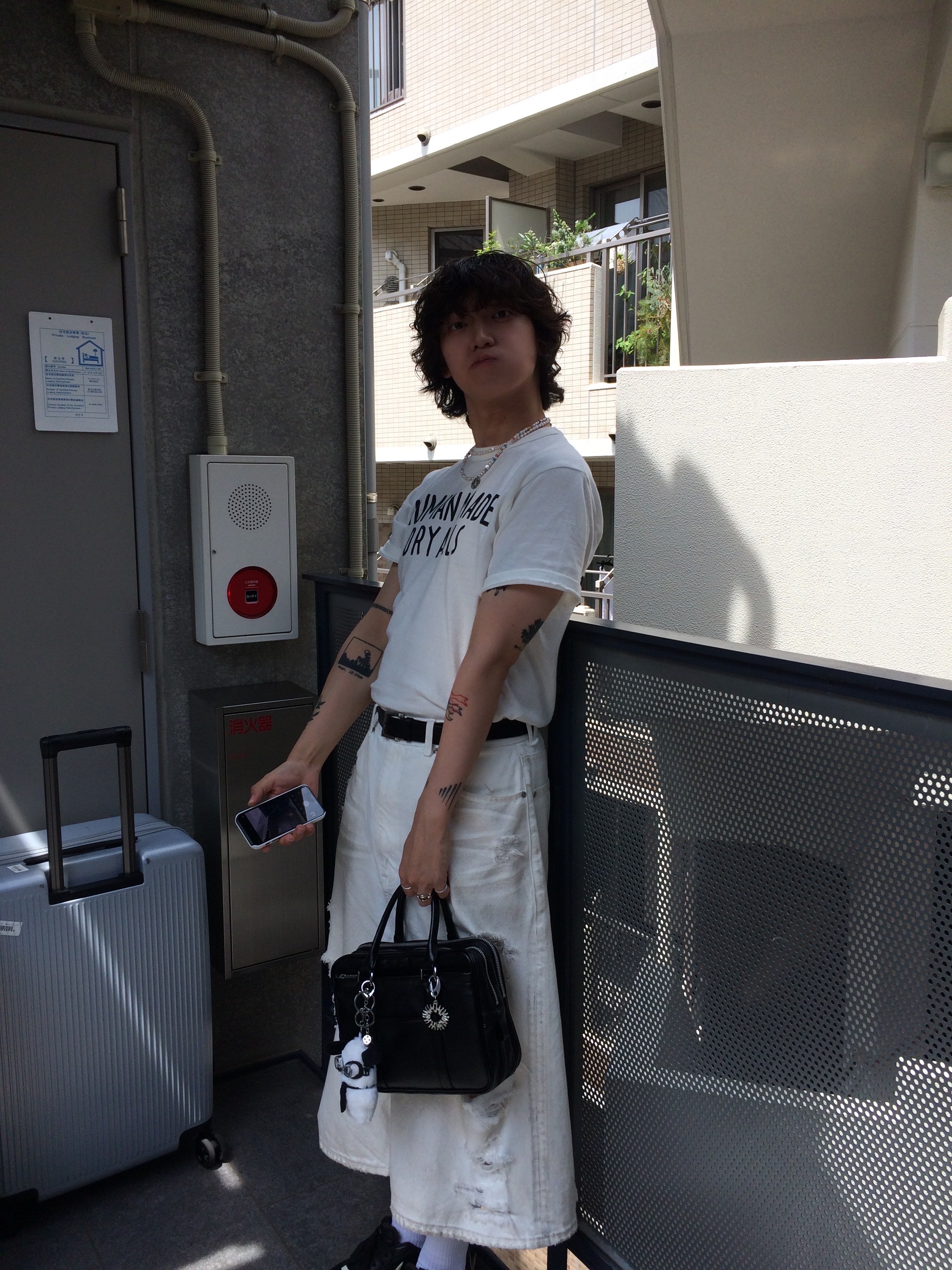 Nike x Ambush Air Force 1 Low SP Black, Human Made Graphic T-Shirt #2 White 착용 스타일 - 2