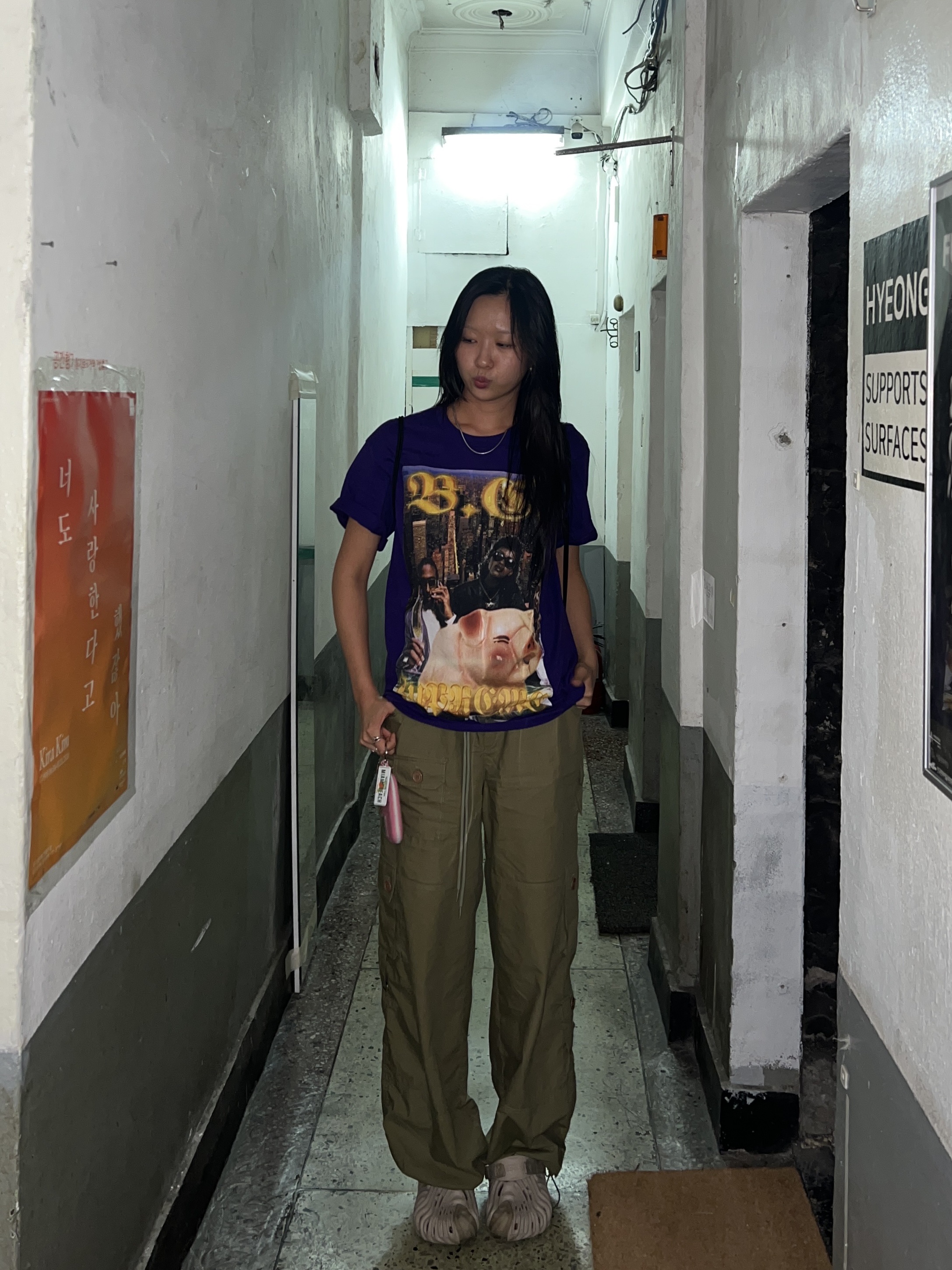 Crocs x Salehe Bembury Pollex Clog Horchata, Supreme x Bernadette Corporation Money T-Shirt Purple - 23SS 착용 스타일