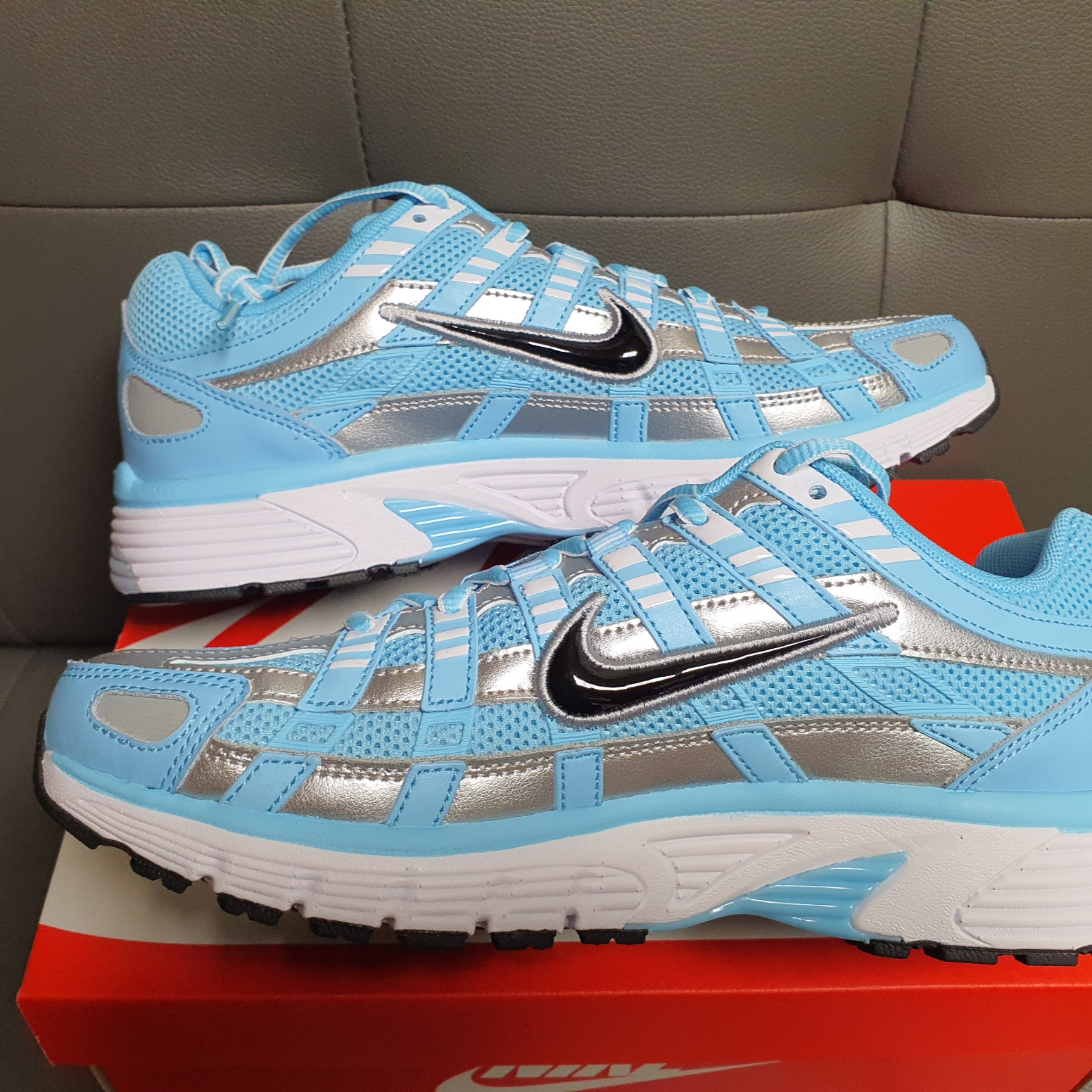 Nike P-6000 Aquarius Blue Black 착용 스타일
