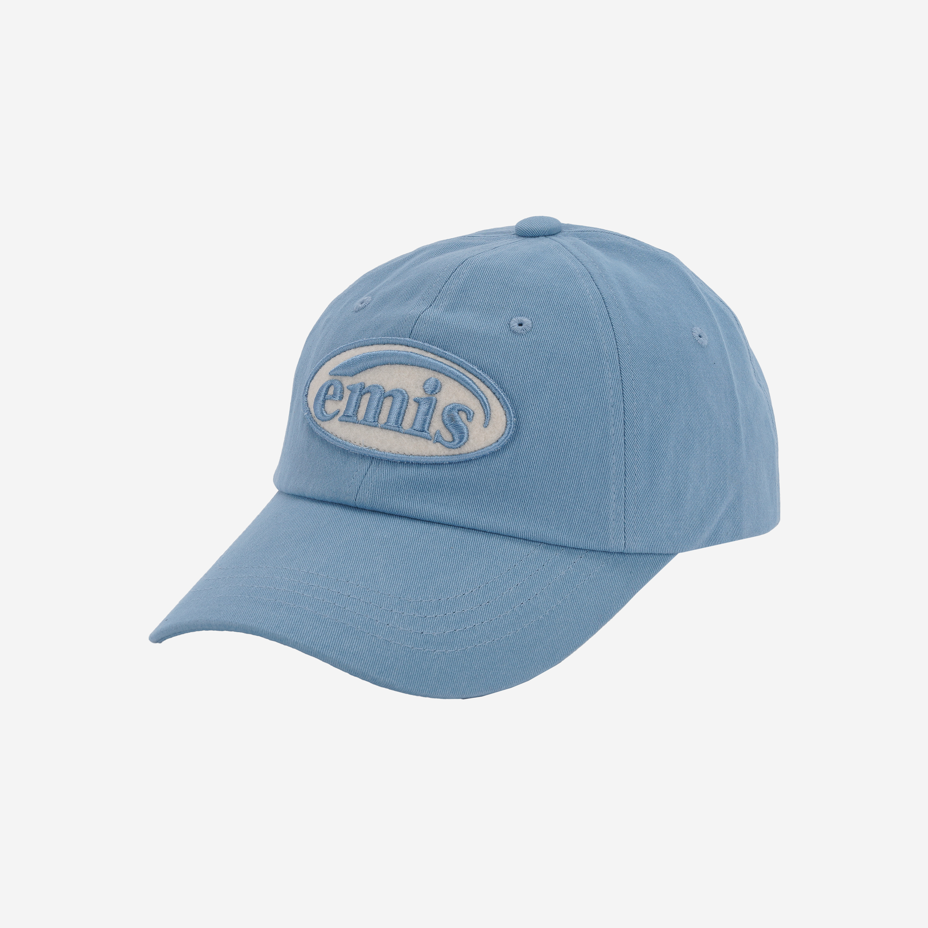 이미스 톤 온 톤 와펜 볼캡 스카이 블루(Emis Tone On Tone Wappen Ball Cap Sky Blue)