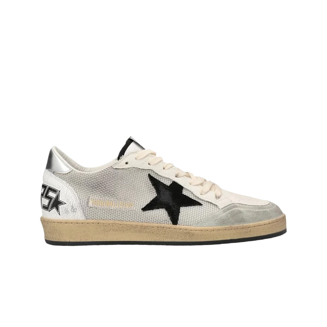골든구스 볼 스타 화이트 블랙 메쉬 힐 탭 스니커즈(Golden Goose Ball Star White Black Mesh Heel Tab Sneakers)