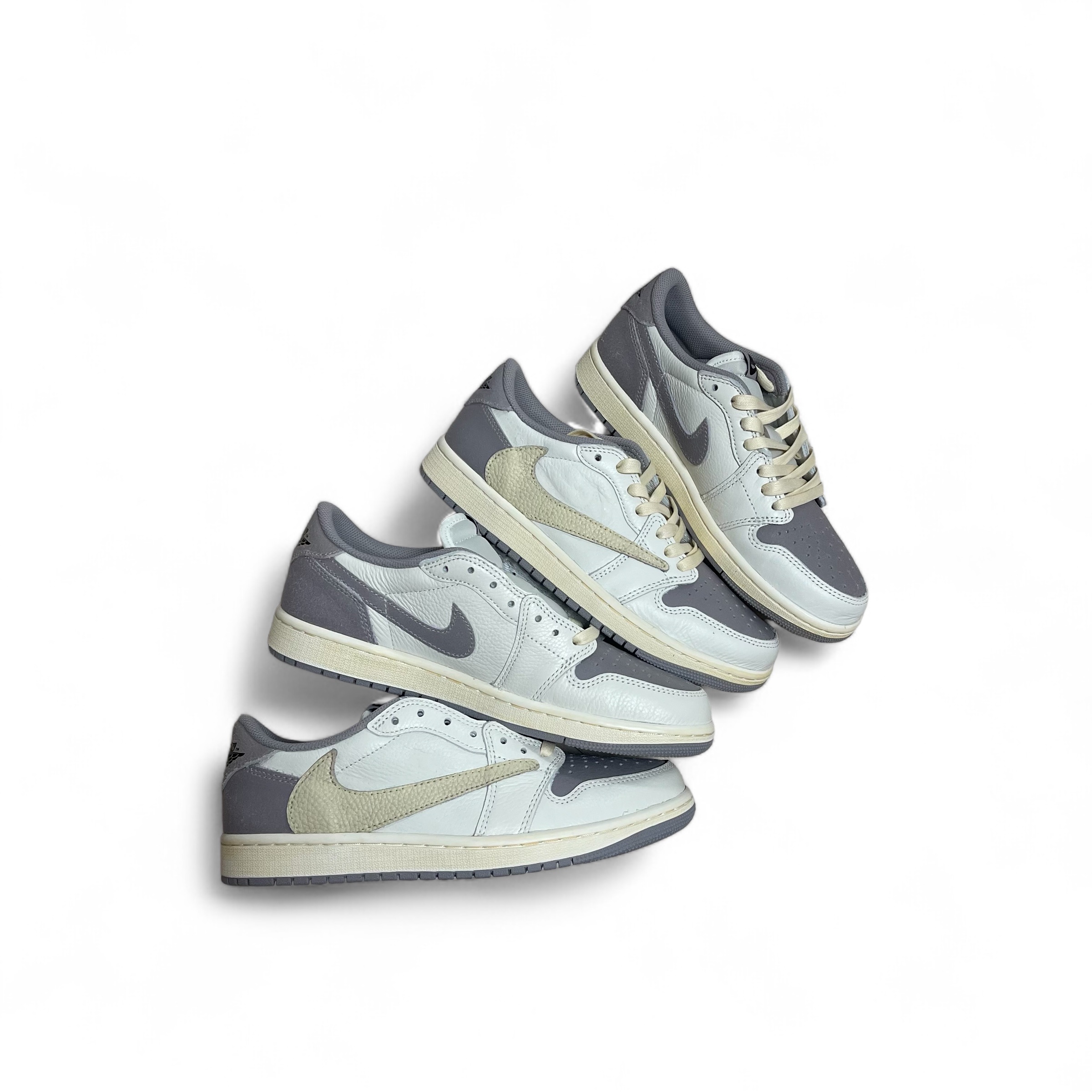 Jordan 1 Retro Low OG Atmosphere Grey 착용 스타일 - 1