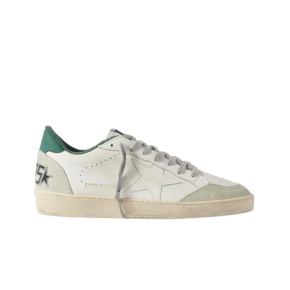 골든구스 볼 스타 오프 화이트 그린 레더 힐 탭 스니커즈(Golden Goose Ball Star Off White Green Leather Heel Tab Sneakers)