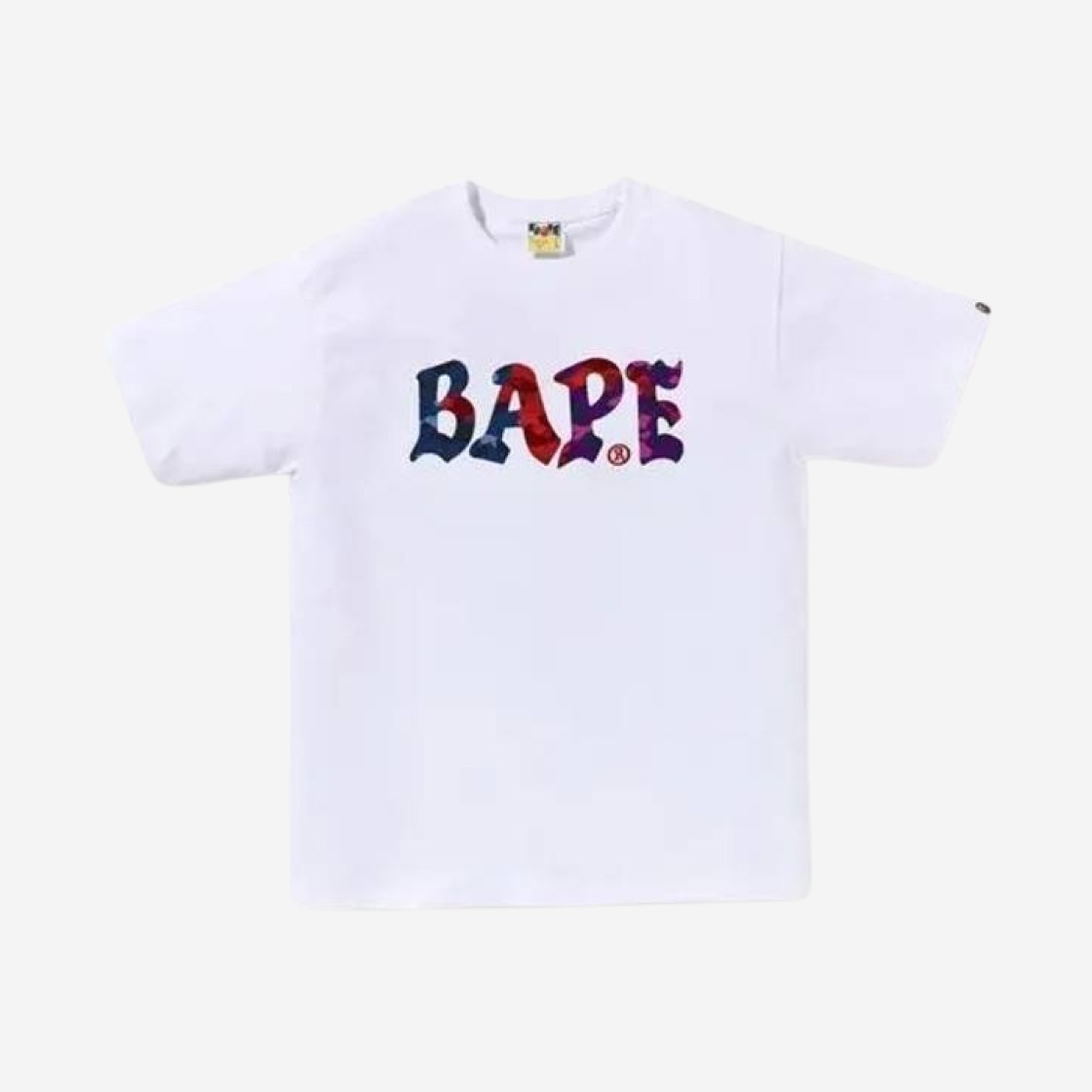 BAPE Color Camo Crazy Bape Logo T-Shirt White 상세 이미지 1