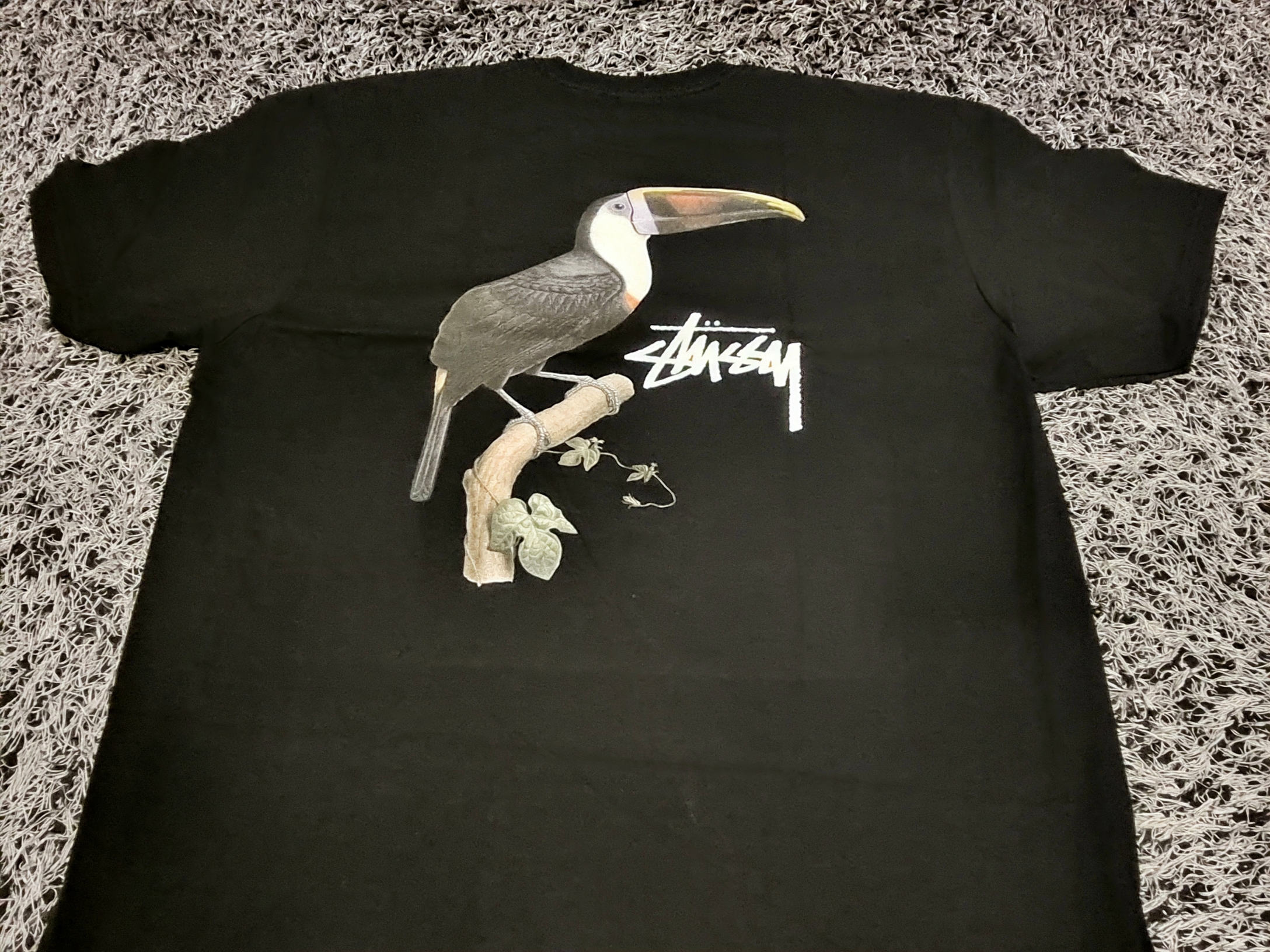 Stussy Toucan T-Shirt Black 착용 스타일 - 1