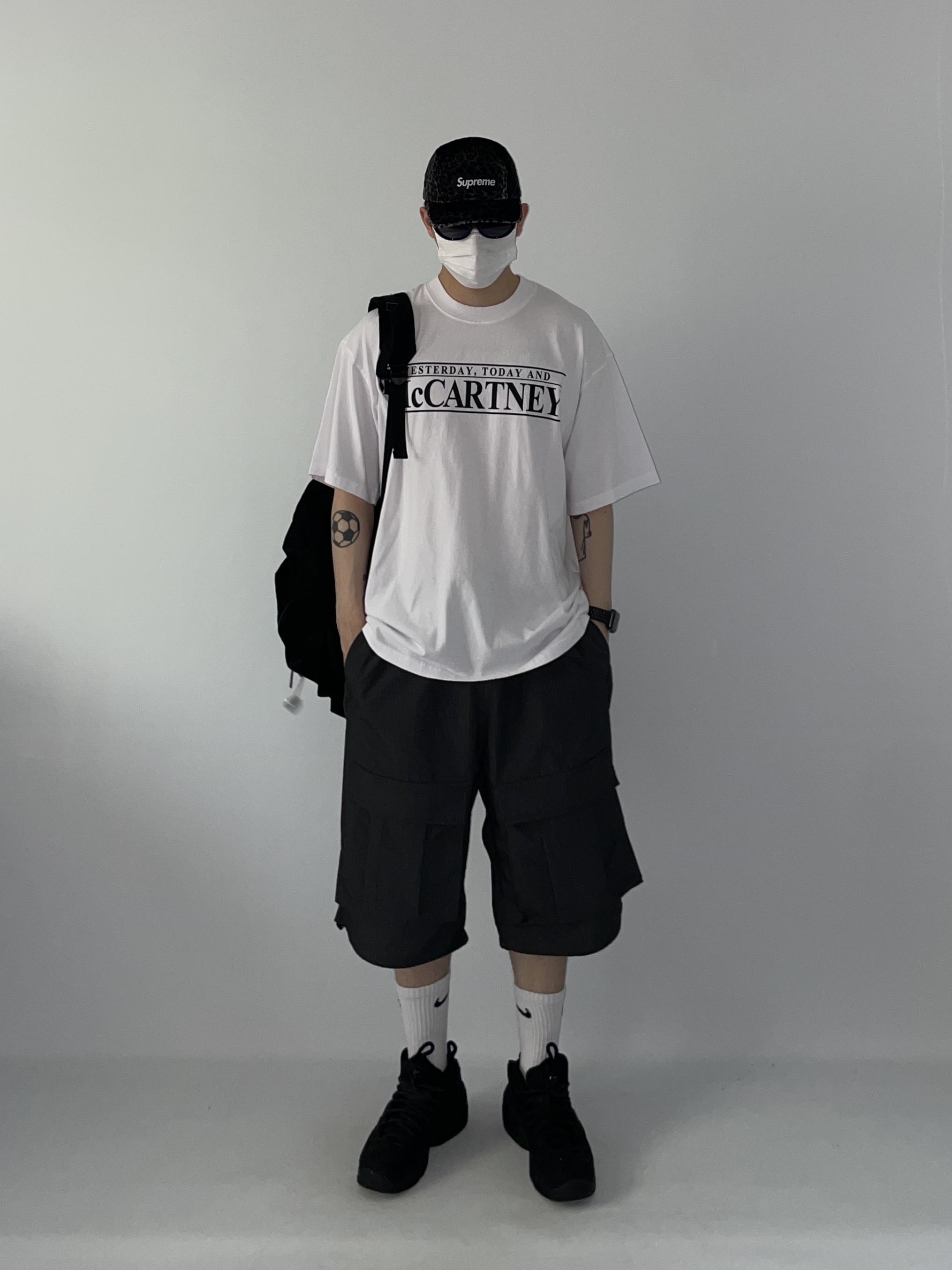 Nike x Stussy Air Penny II Black, Supreme Leopard Velvet Camp Cap Black - 24SS 착용 스타일 - 1