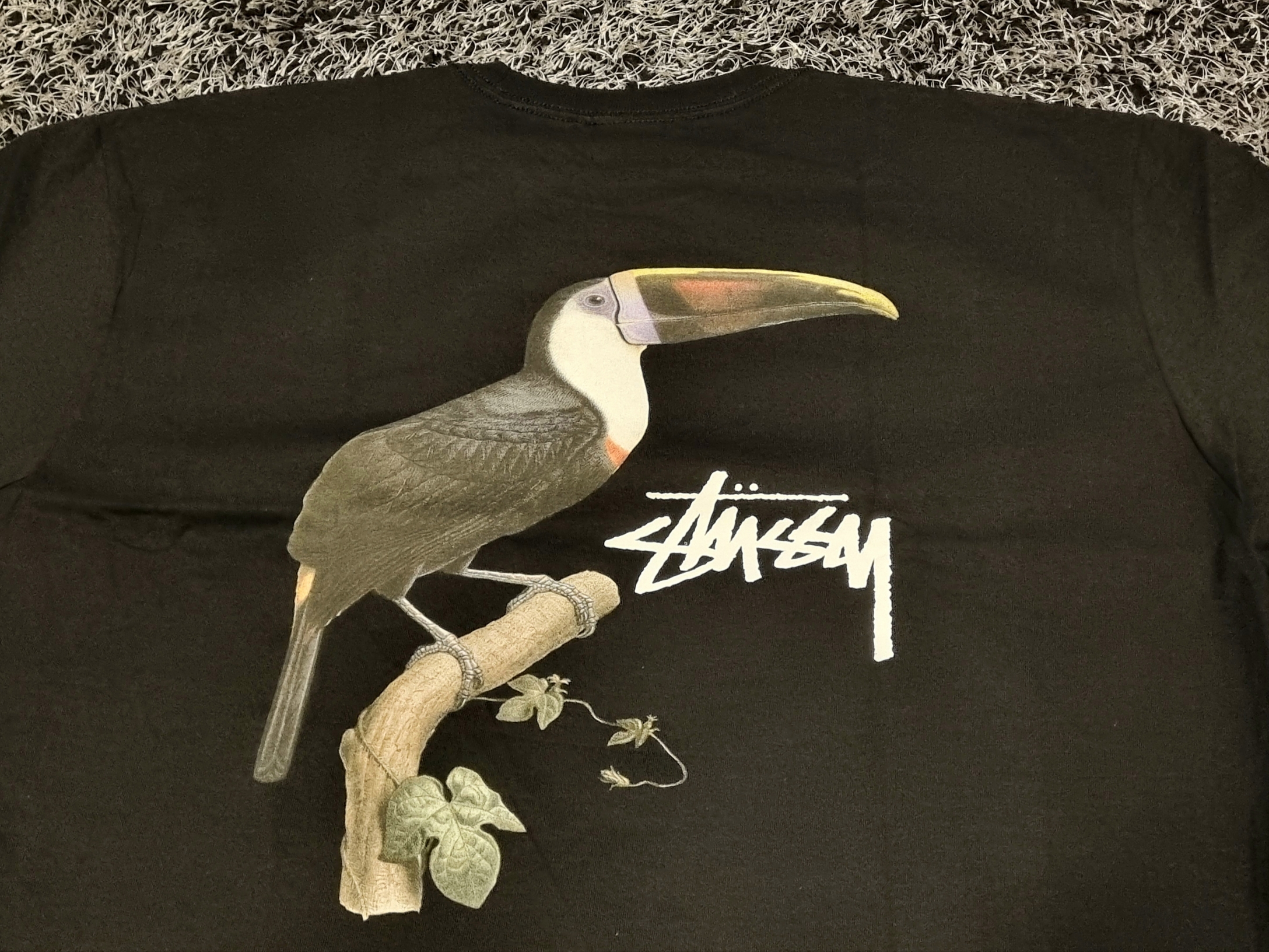 Stussy Toucan T-Shirt Black 착용 스타일 - 2