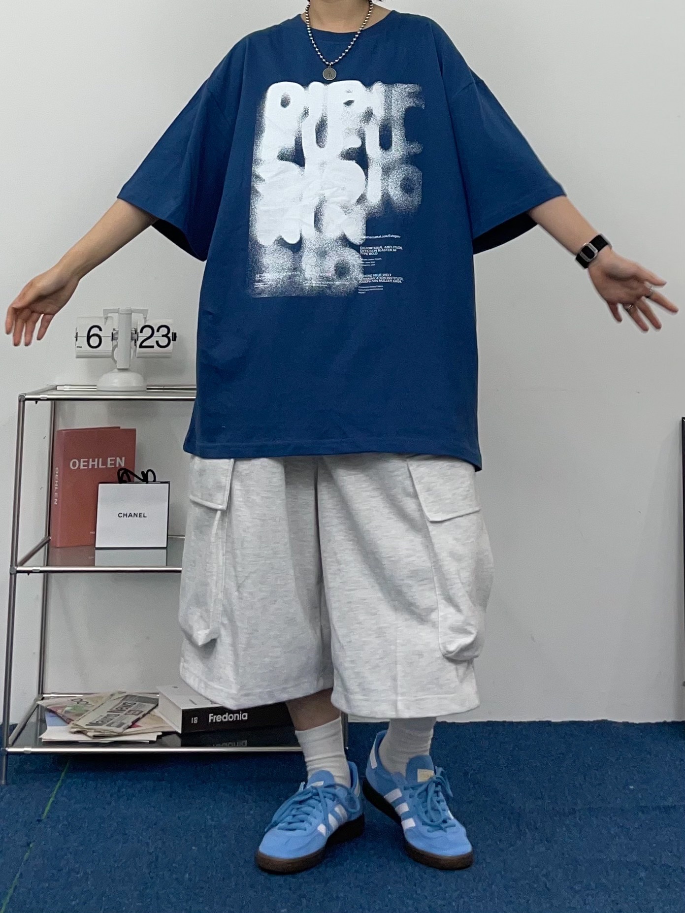 Adidas Spezial Handball Light Blue 착용 스타일 - 5
