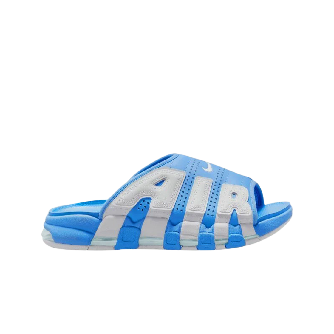 나이키 에어 모어 업템포 슬라이드 유니버시티 블루(Nike Air More Uptempo Slide University Blue)