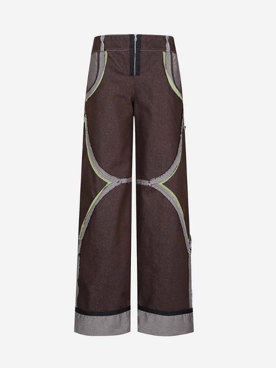 Paula Canovas Del Vas Women Twist Denim Jeans Walnut 착용 스타일 - 3