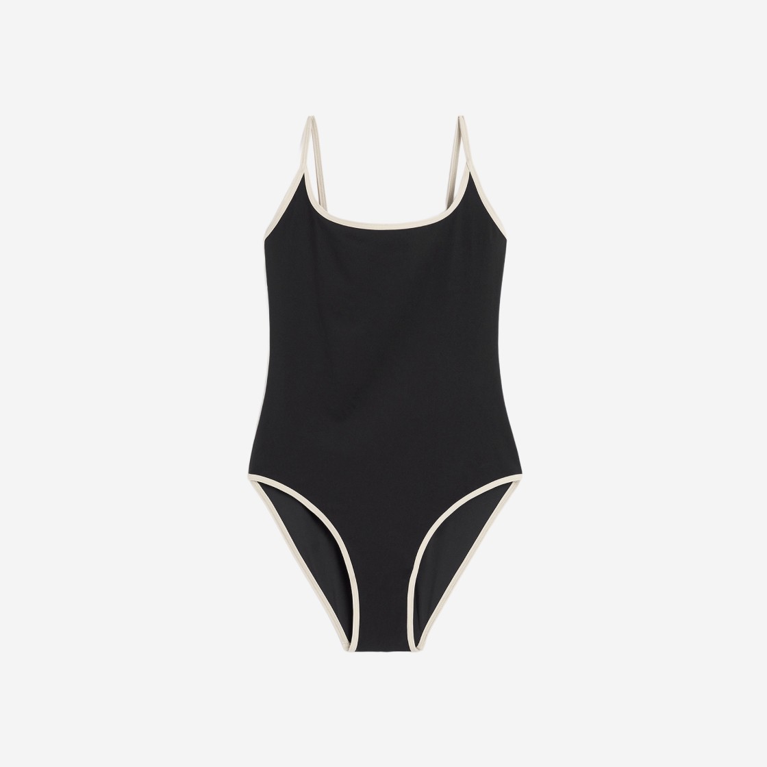 (W) Toteme Stripe Edge Swimsuit Black 상세 이미지 1