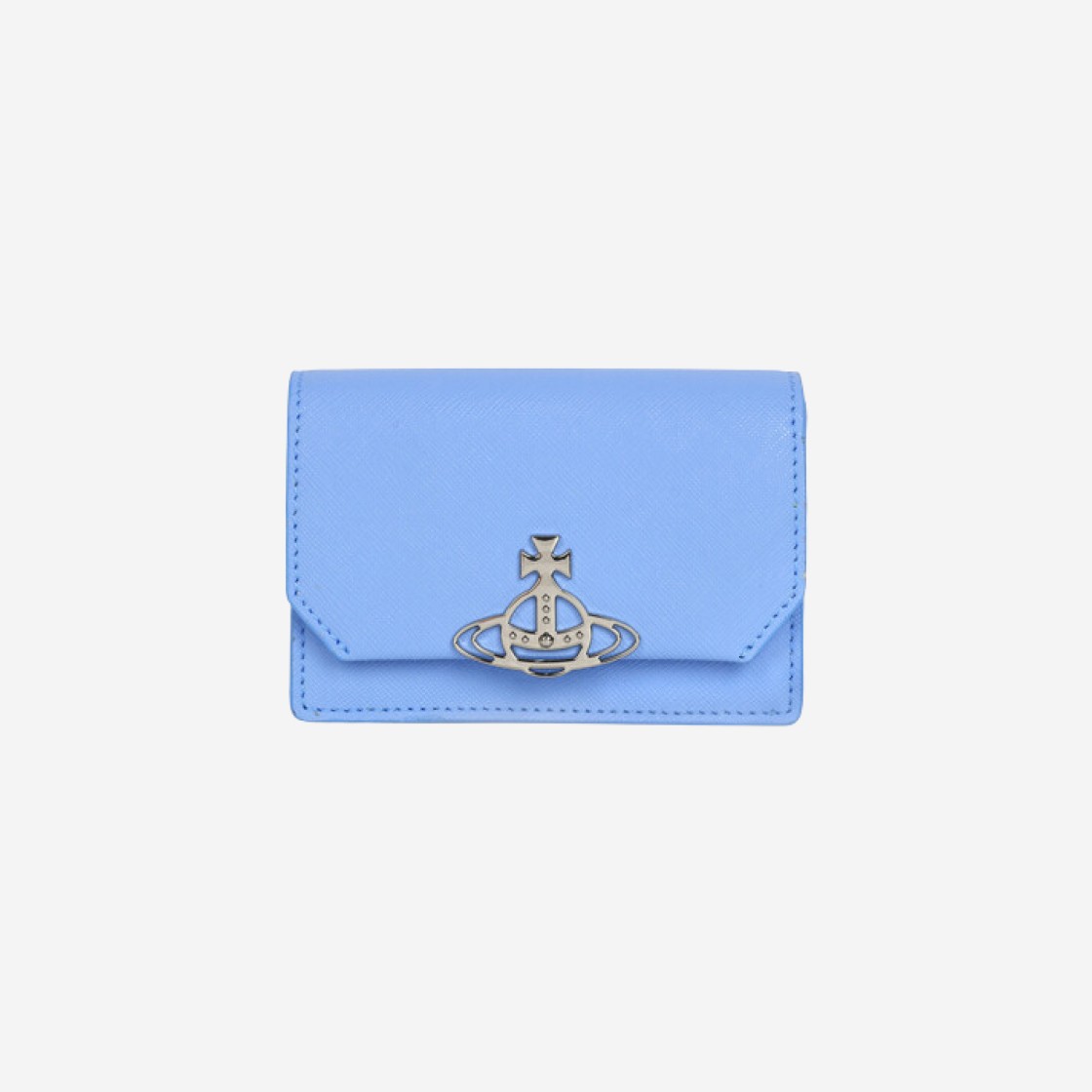 Vivienne Westwood Saffiano Business Card Holder Light Blue 상세 이미지 1