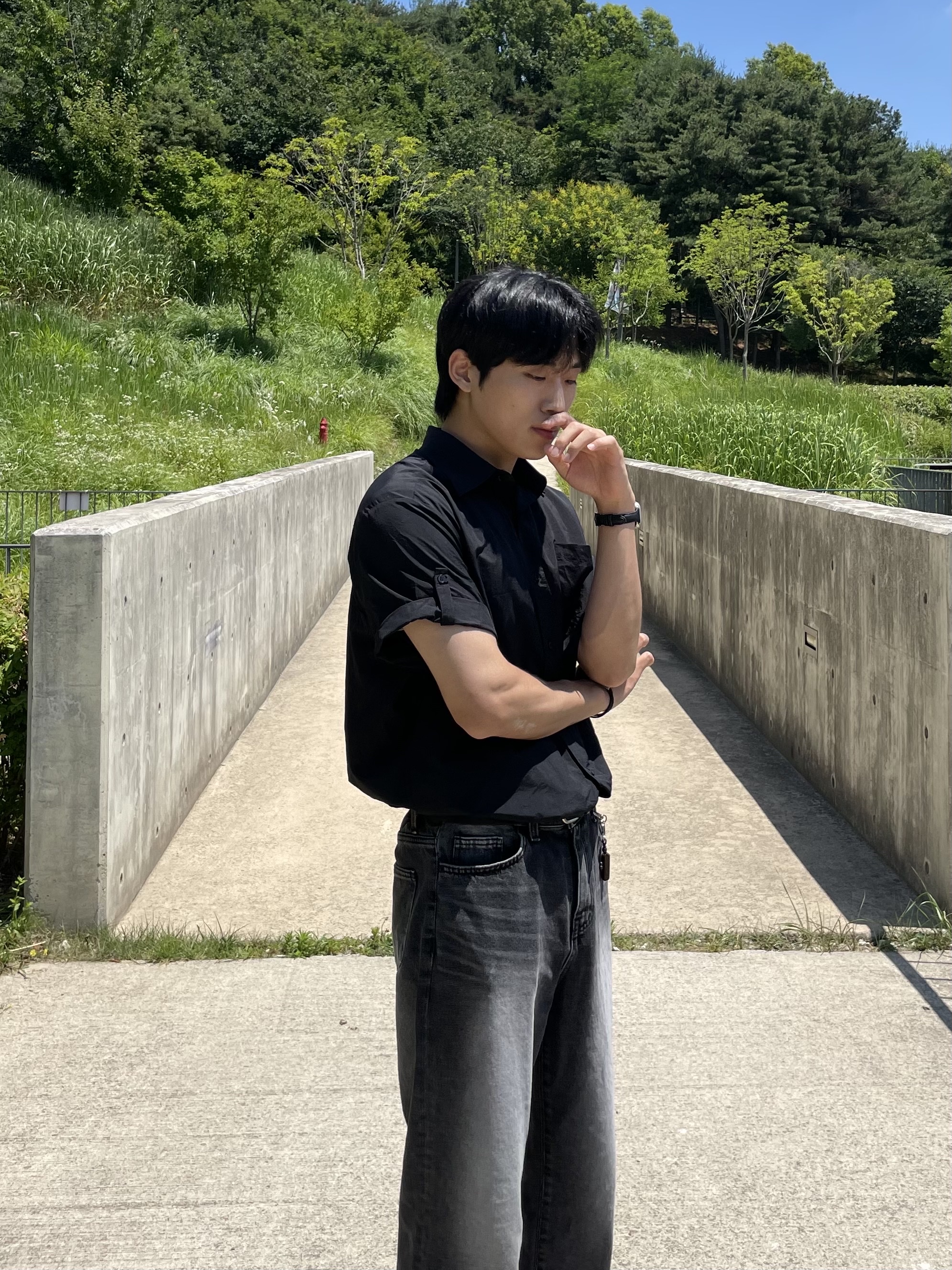 Vans Old Skool Pro Black White 착용 스타일 - 2