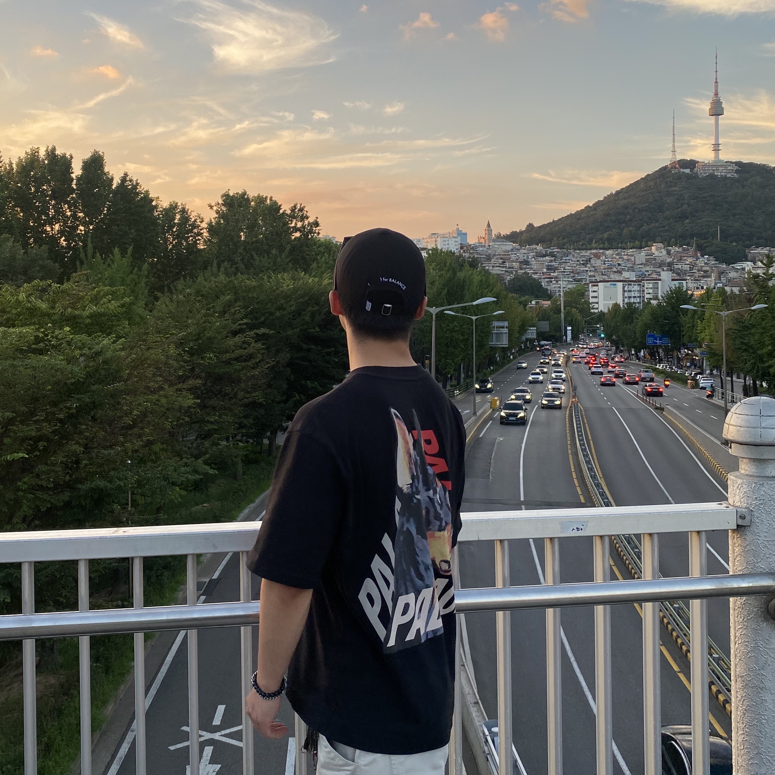 Palace P-3-K-9 T-Shirt Black - 22SS 착용 스타일