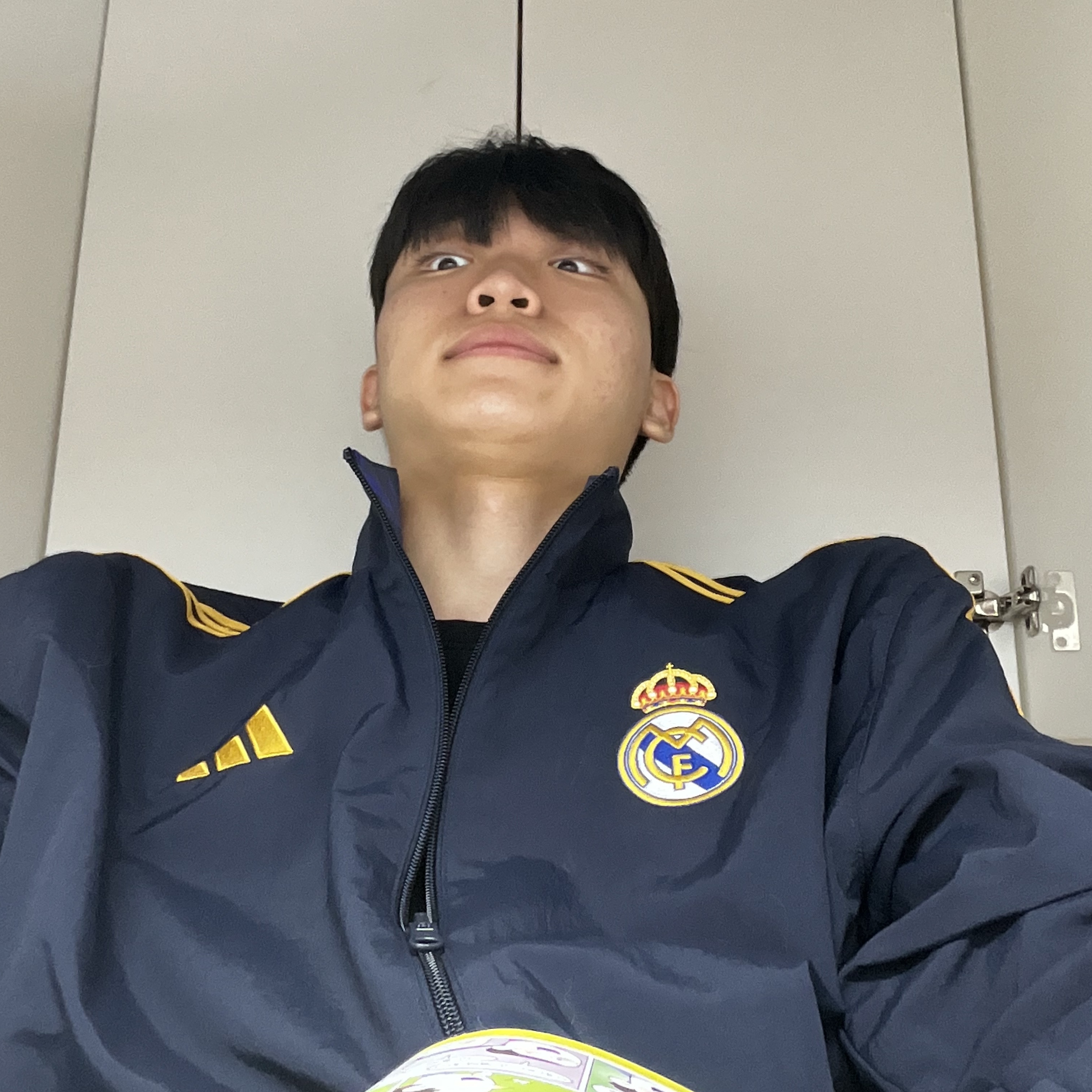 Adidas Real Madrid Anthem Jacket Legend Ink - KR Sizing 착용 스타일 - 2