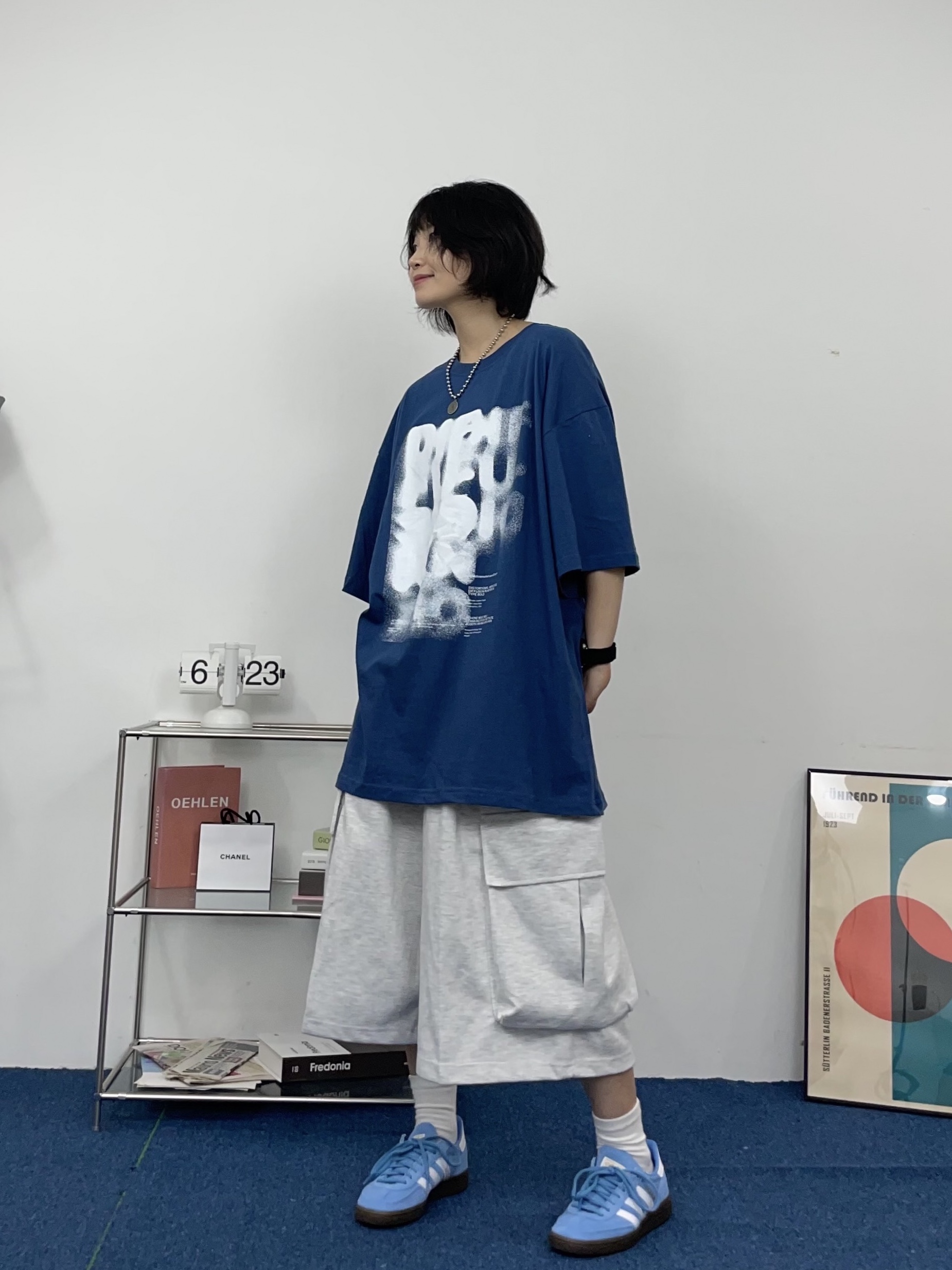 Adidas Spezial Handball Light Blue 착용 스타일 - 2