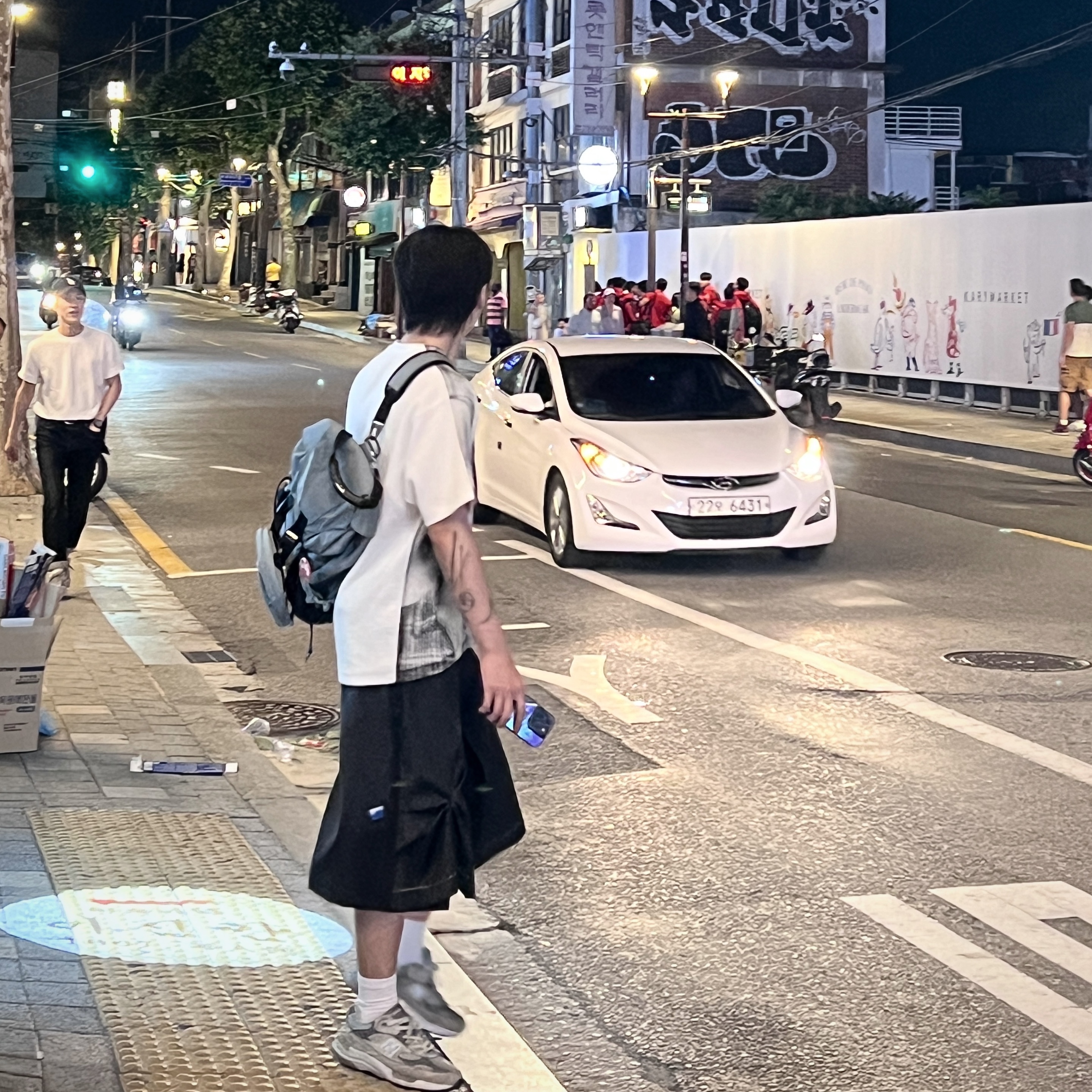 Ader Error Badin Backpack Noir 착용 스타일