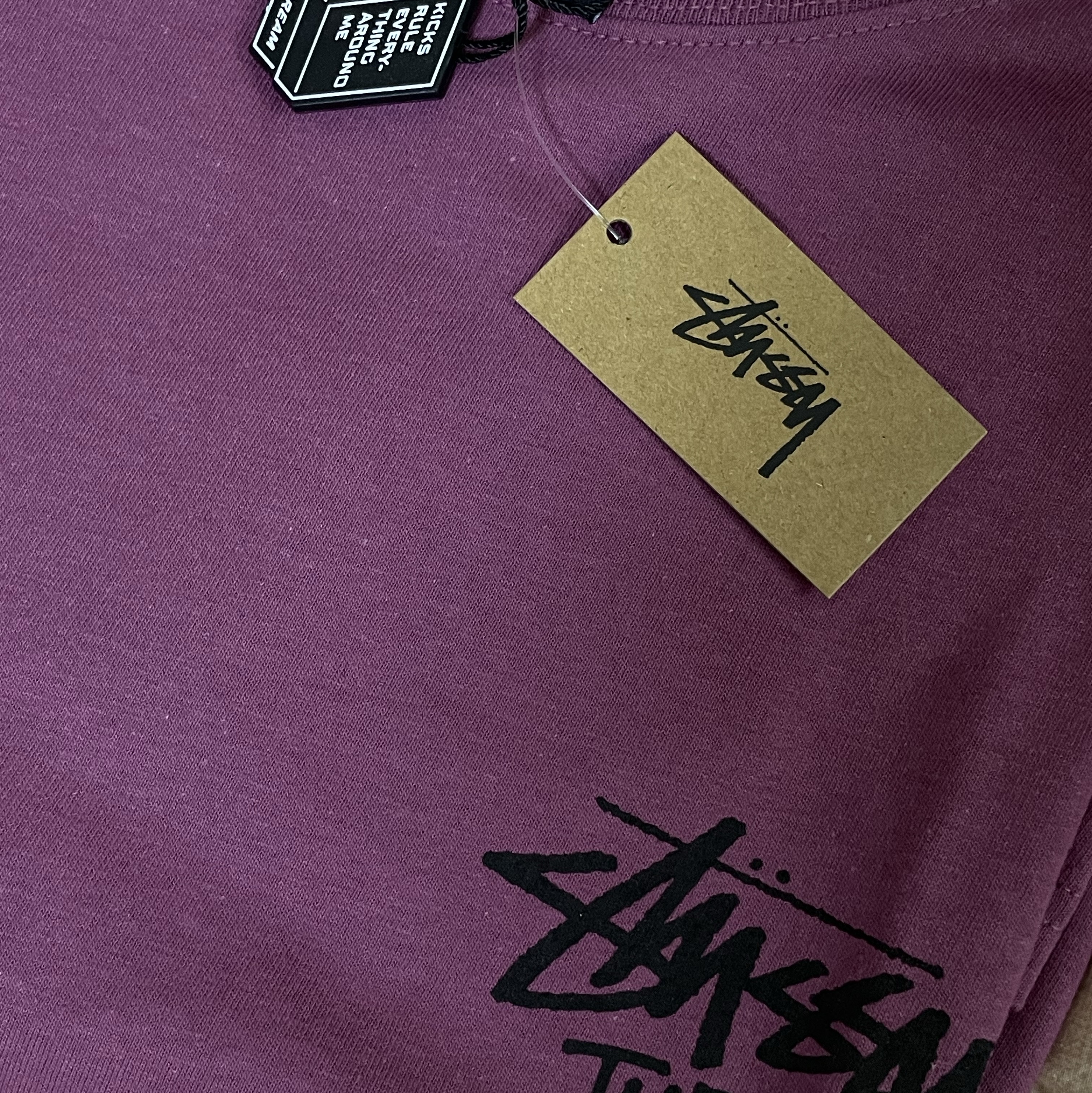 Stussy Tuff Stuff T-Shirt Berry 착용 스타일