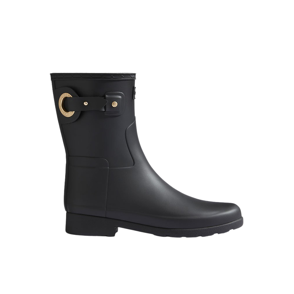 (W) 헌터 리파인드 쇼트 아일렛 버클 부츠 블랙((W) Hunter Refined Short Eyelet Buckle Boots Black) - 1