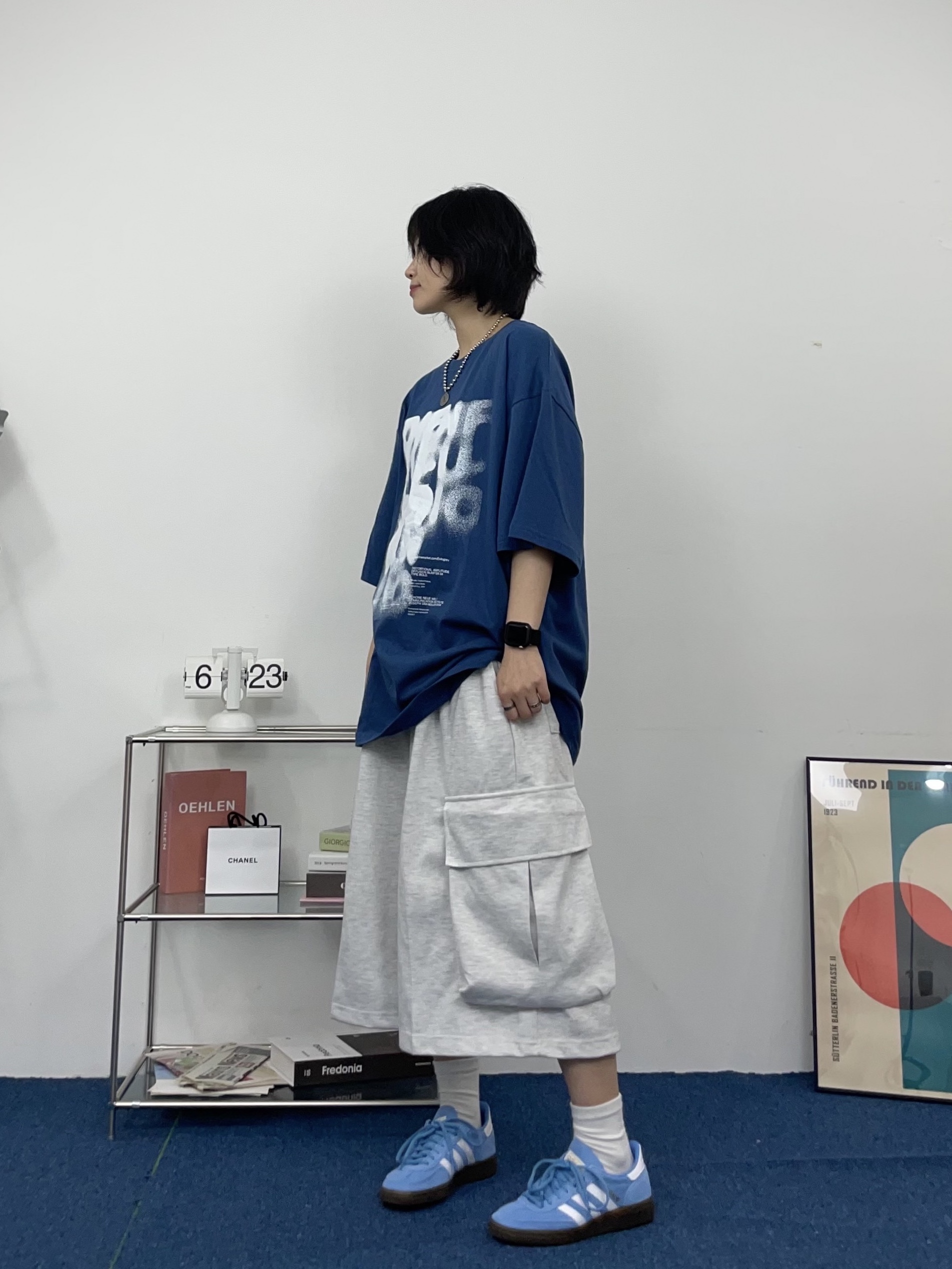 Adidas Spezial Handball Light Blue 착용 스타일 - 3