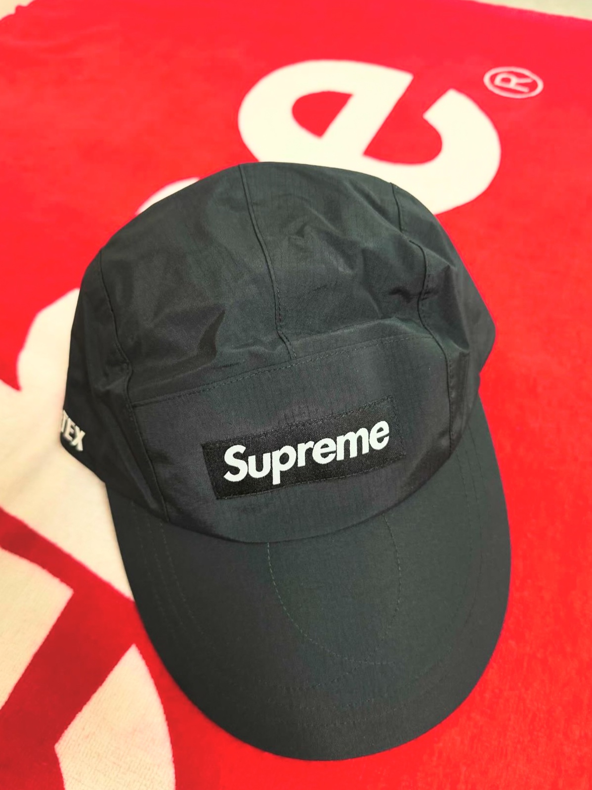 Supreme Gore-Tex Paclite Long Bill Camp Cap Black - 23SS 착용 스타일