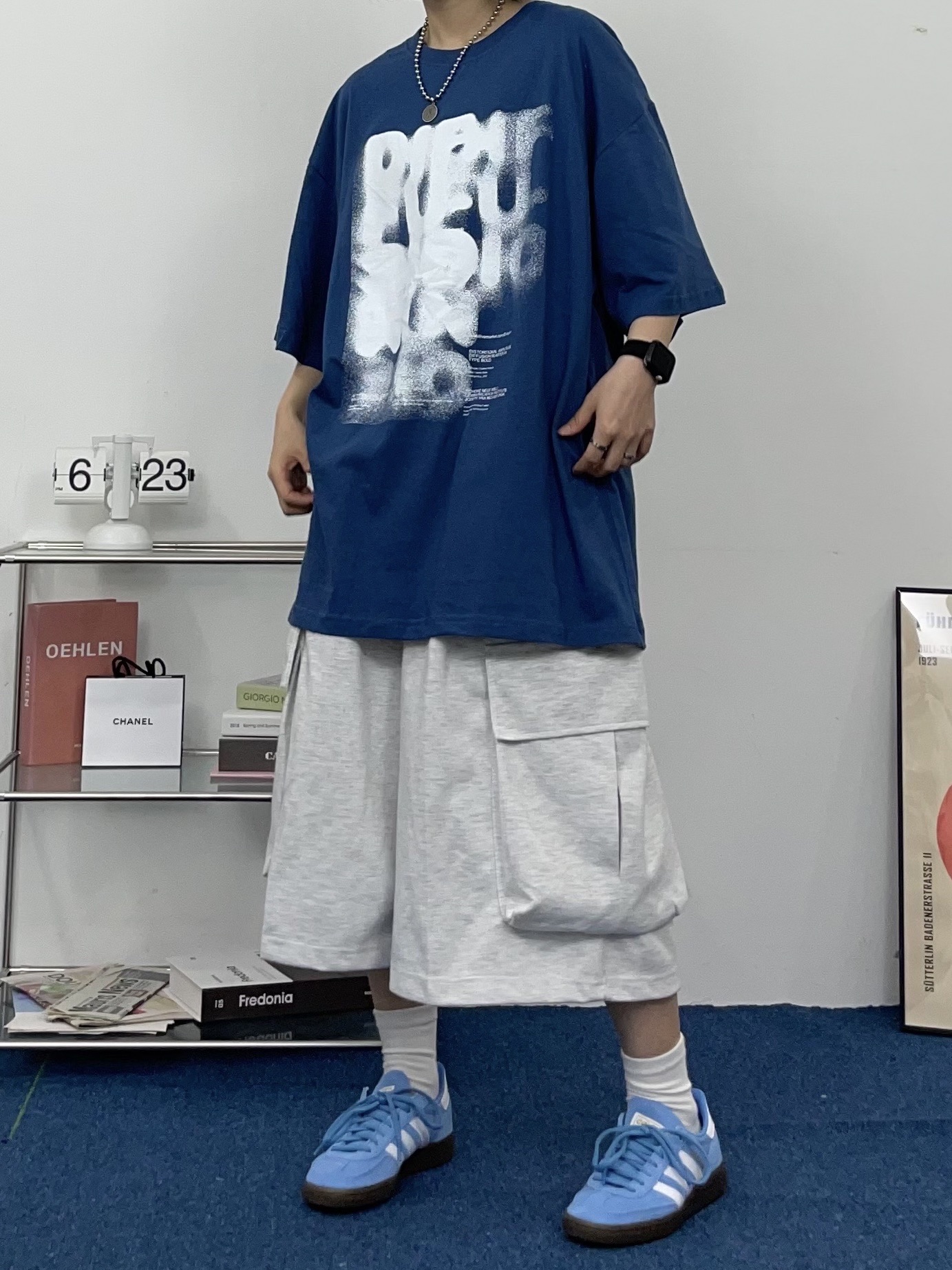 Adidas Spezial Handball Light Blue 착용 스타일 - 6