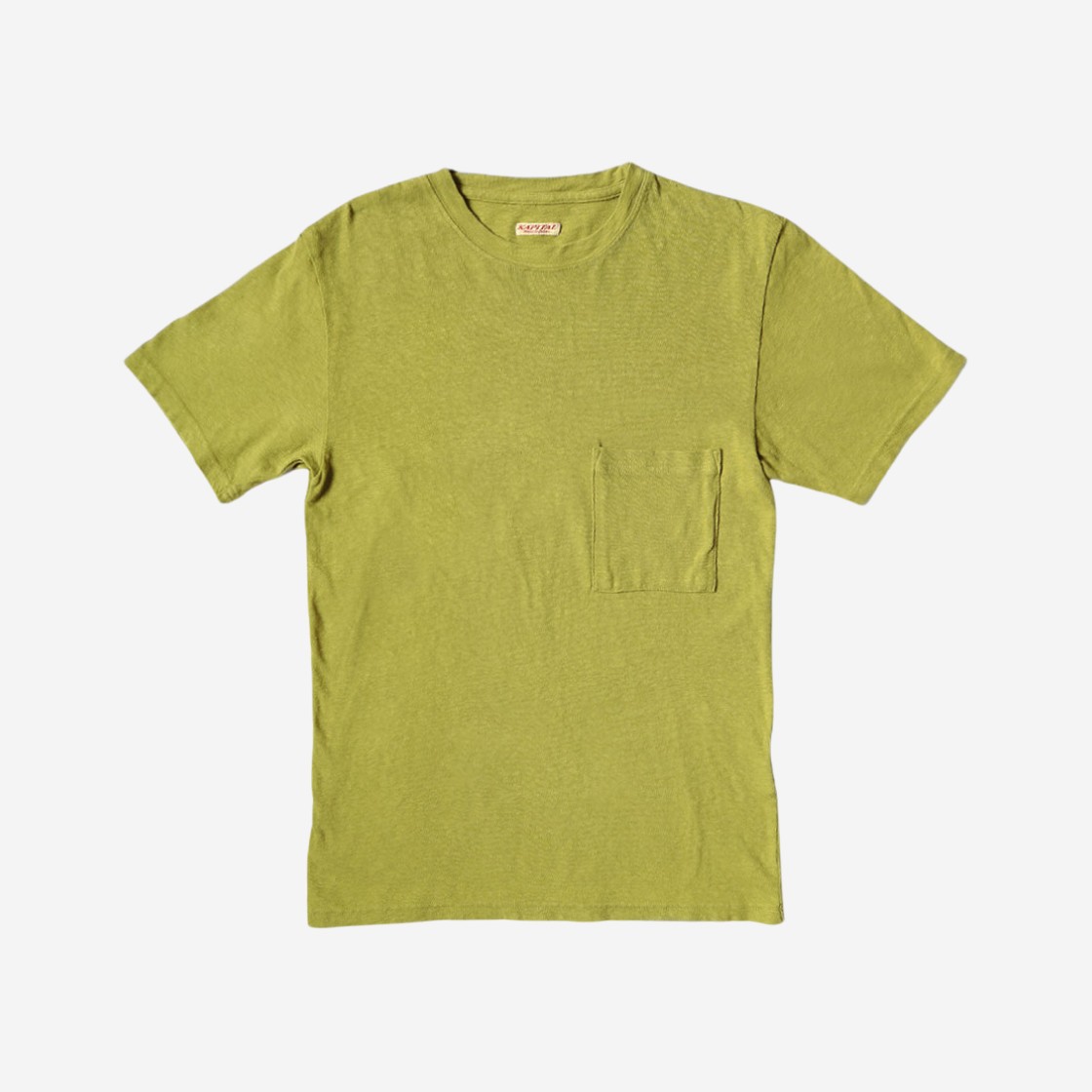 Kapital Gauze Jersey Pocket T-Shirt Yellow Green 상세 이미지 1